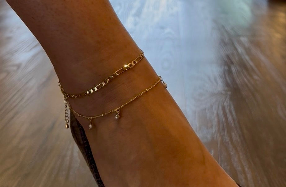 Double Layered Gold Anklet