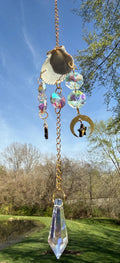 Stars Suncatcher with Scallop Shell