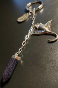 Manta Ray & Crystal Charm - Key Chain/ Bag Charm