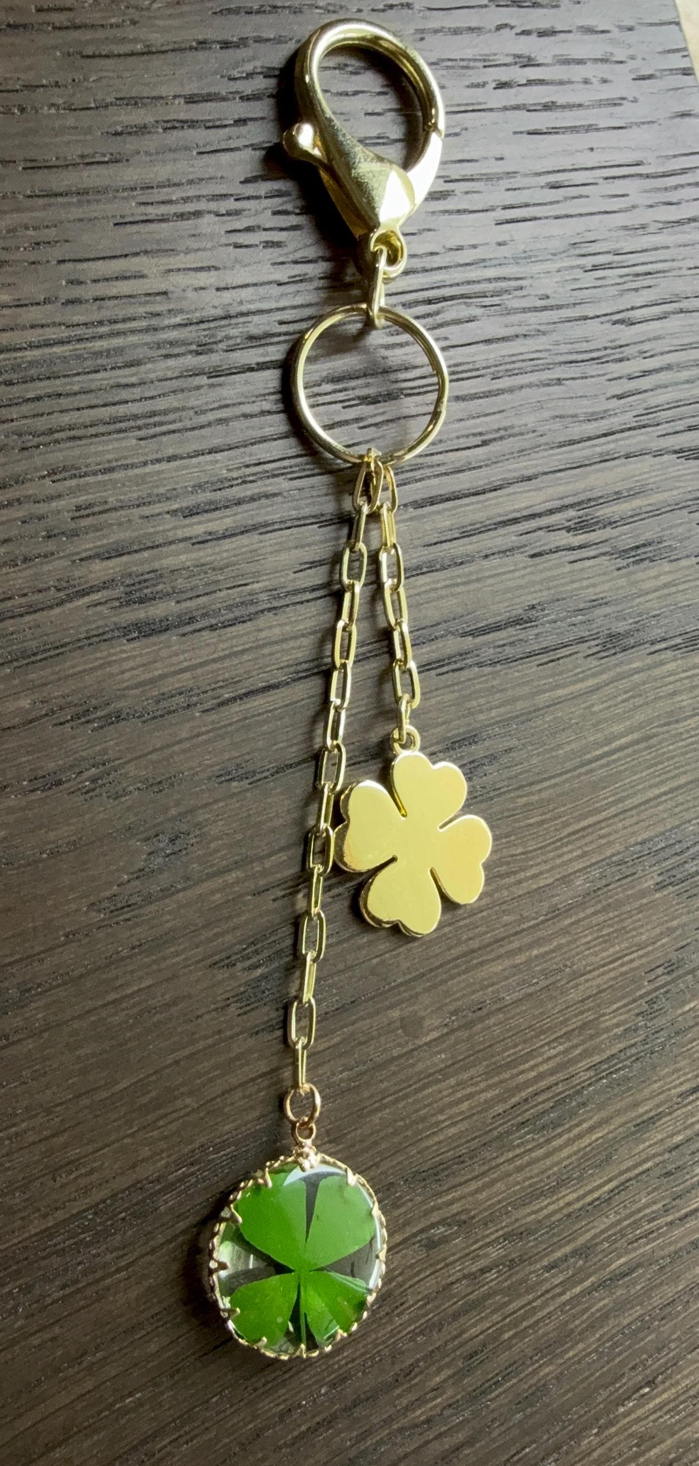 4 Leaf Clover, Keychain or Bag Charm
