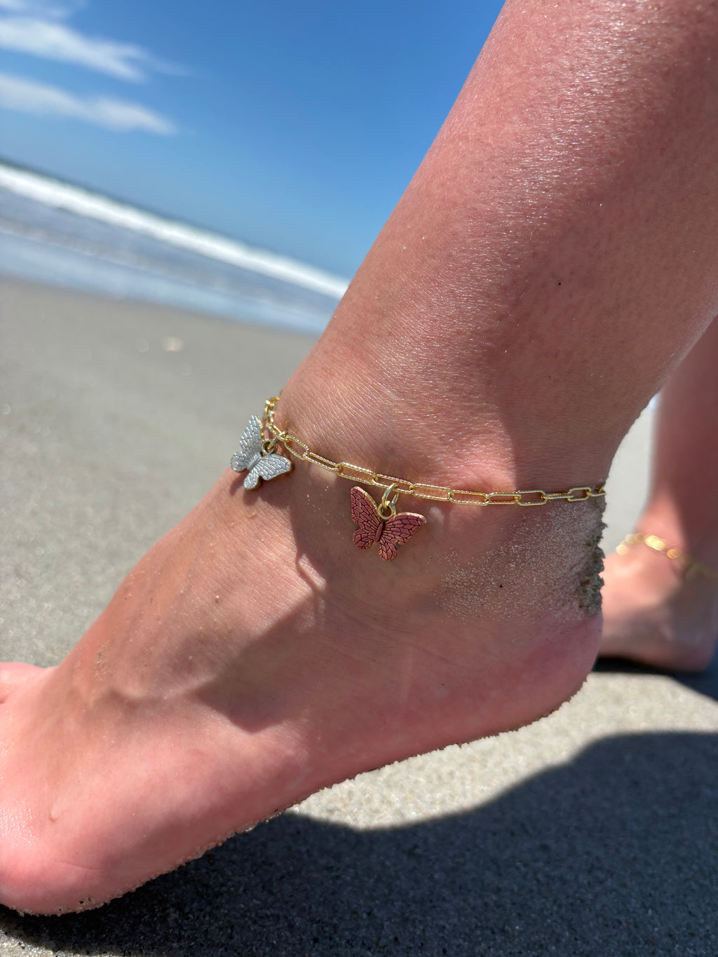 Anklet with Butterfly Charm
