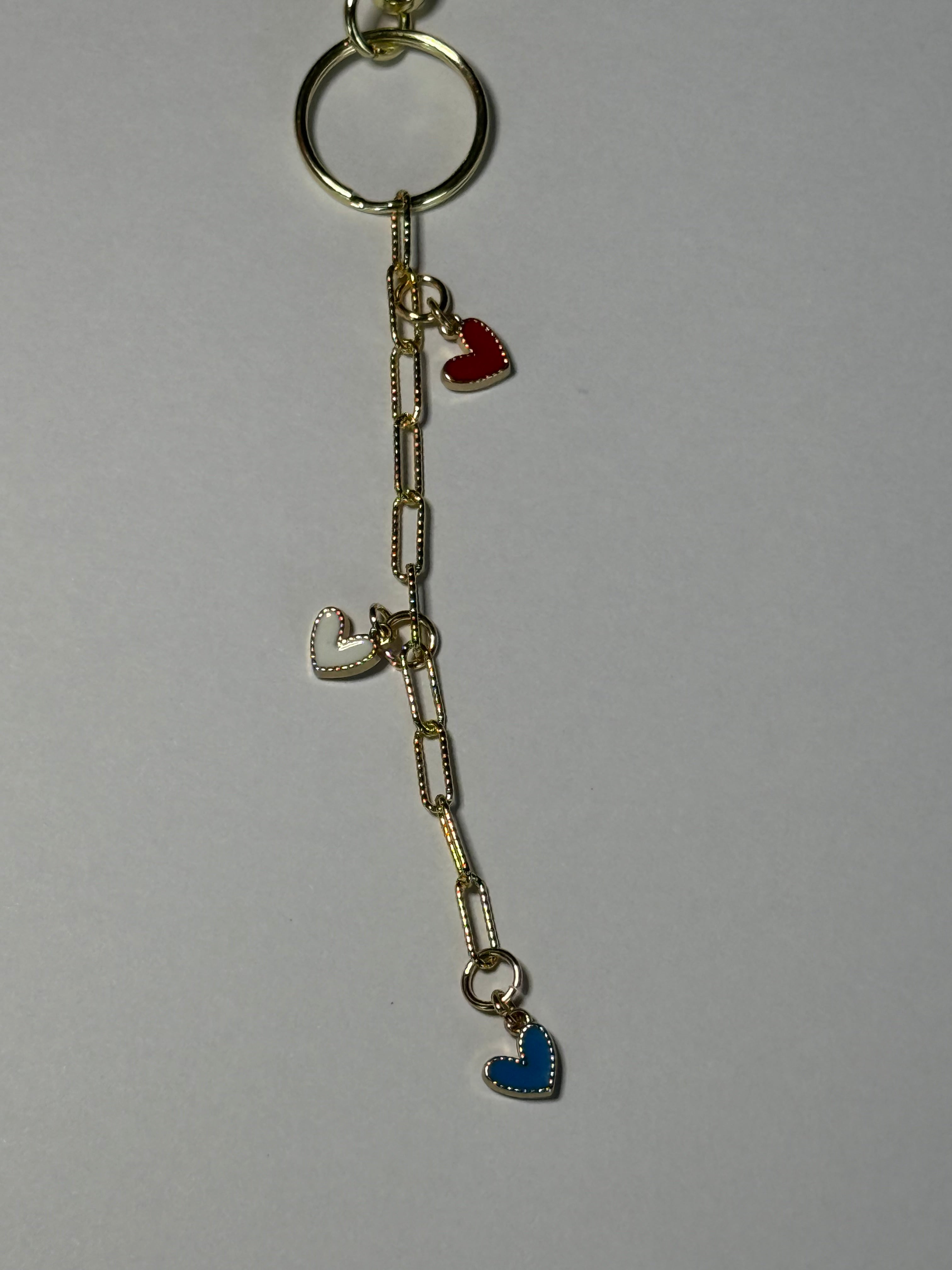 Red, White & Blue Keychain
