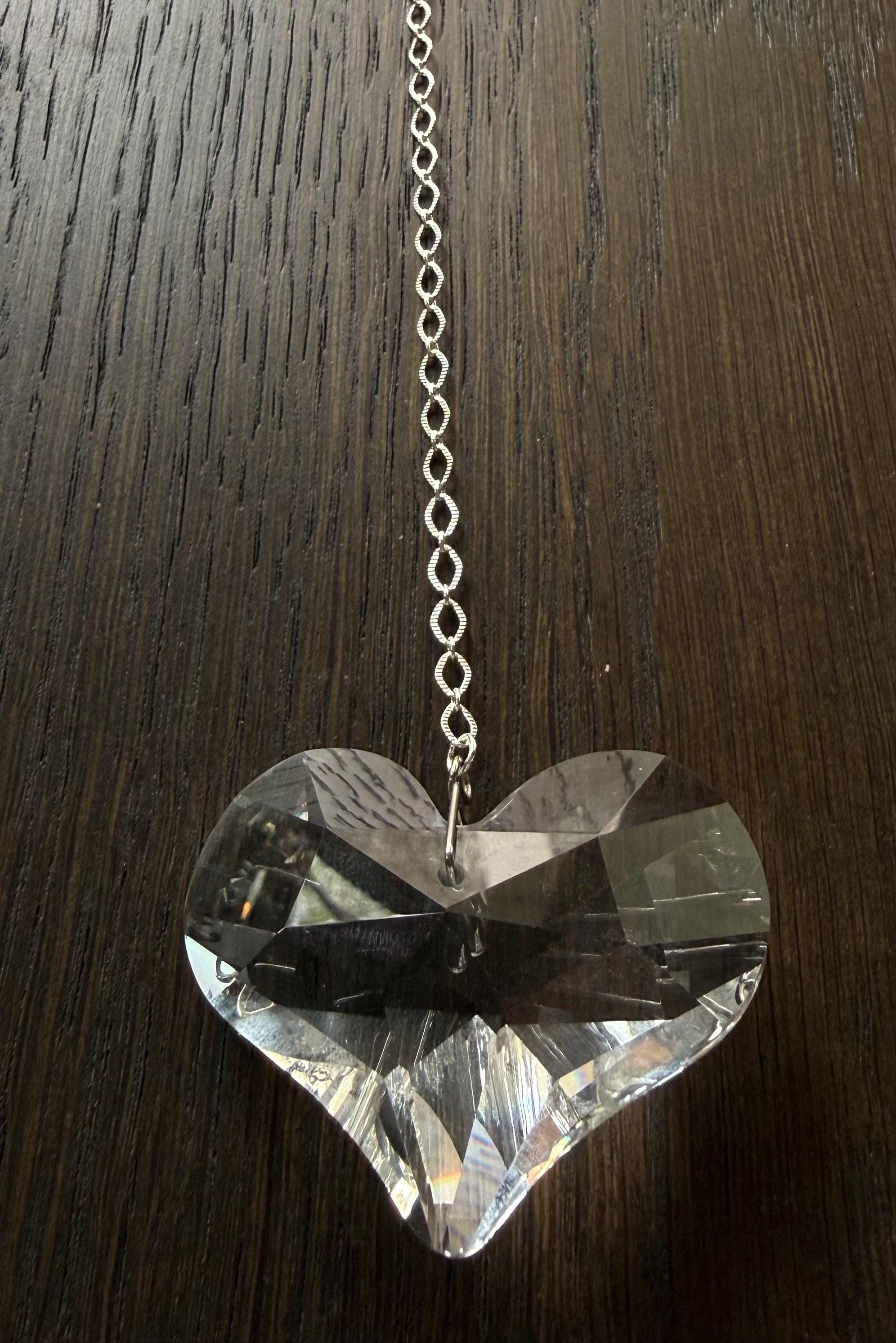 Crystal Heart Suncatcher