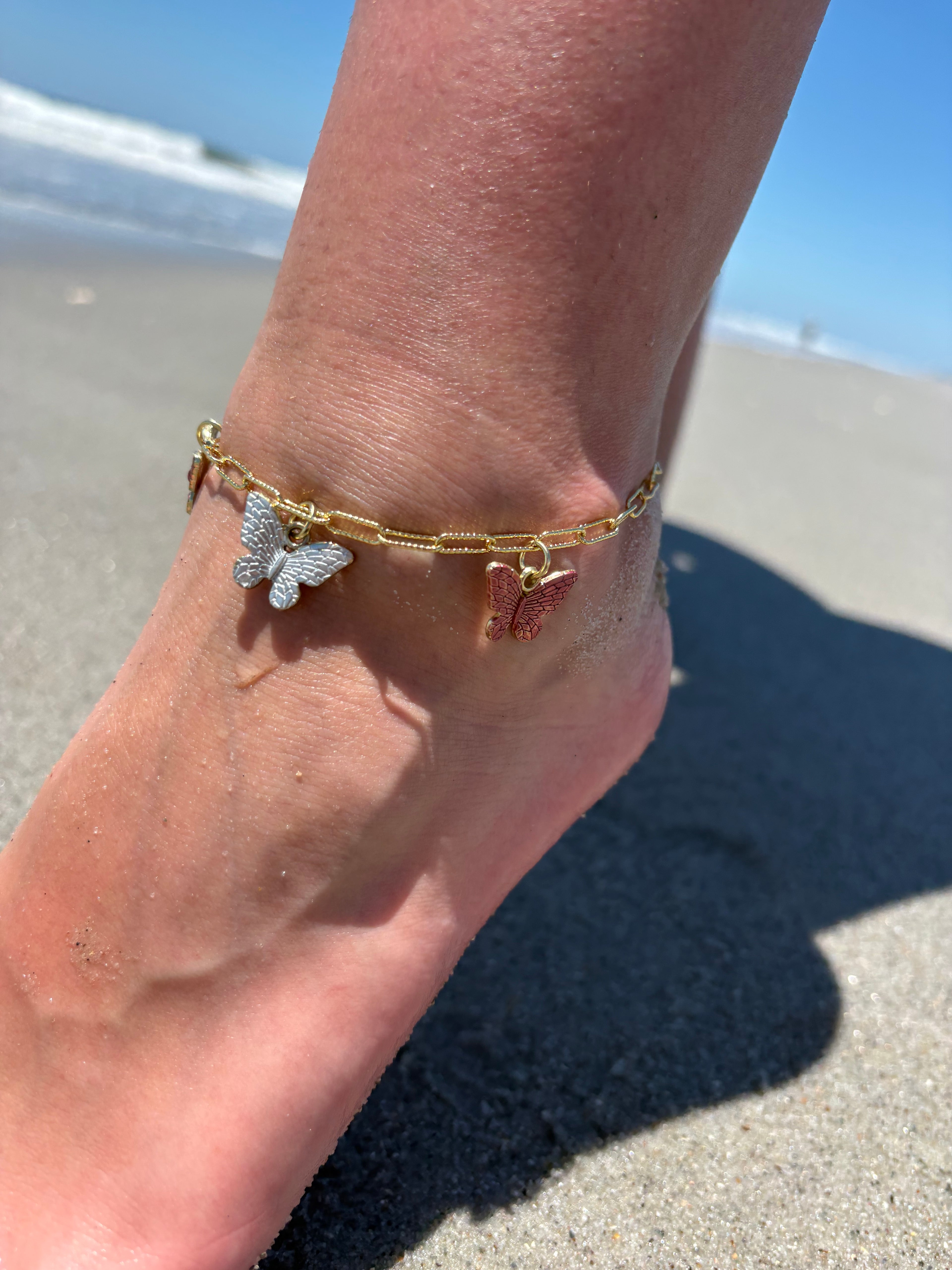 Anklet with Butterfly Charm