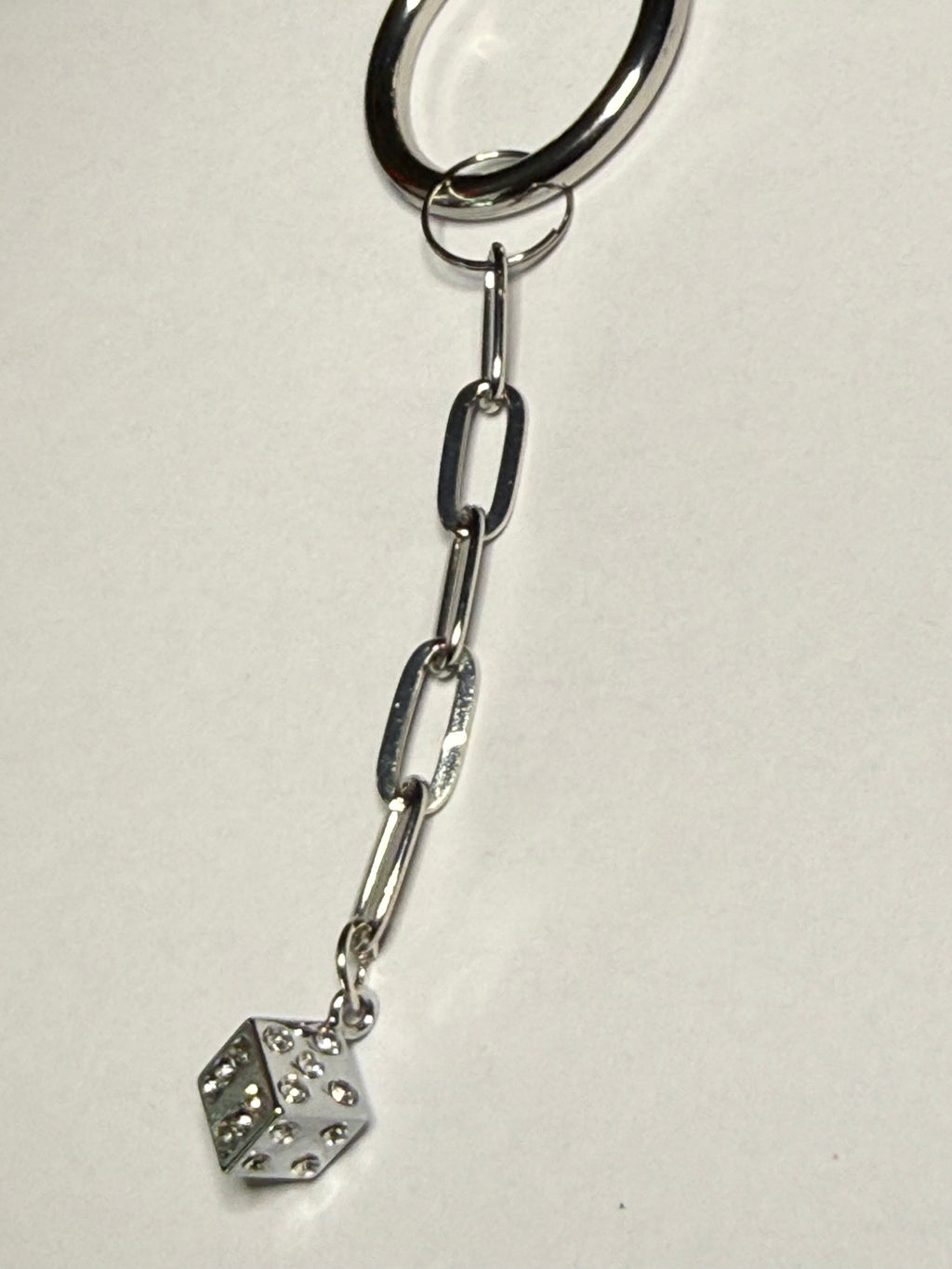 Rhinestone Dice Keychain