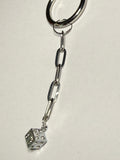 Rhinestone Dice Keychain