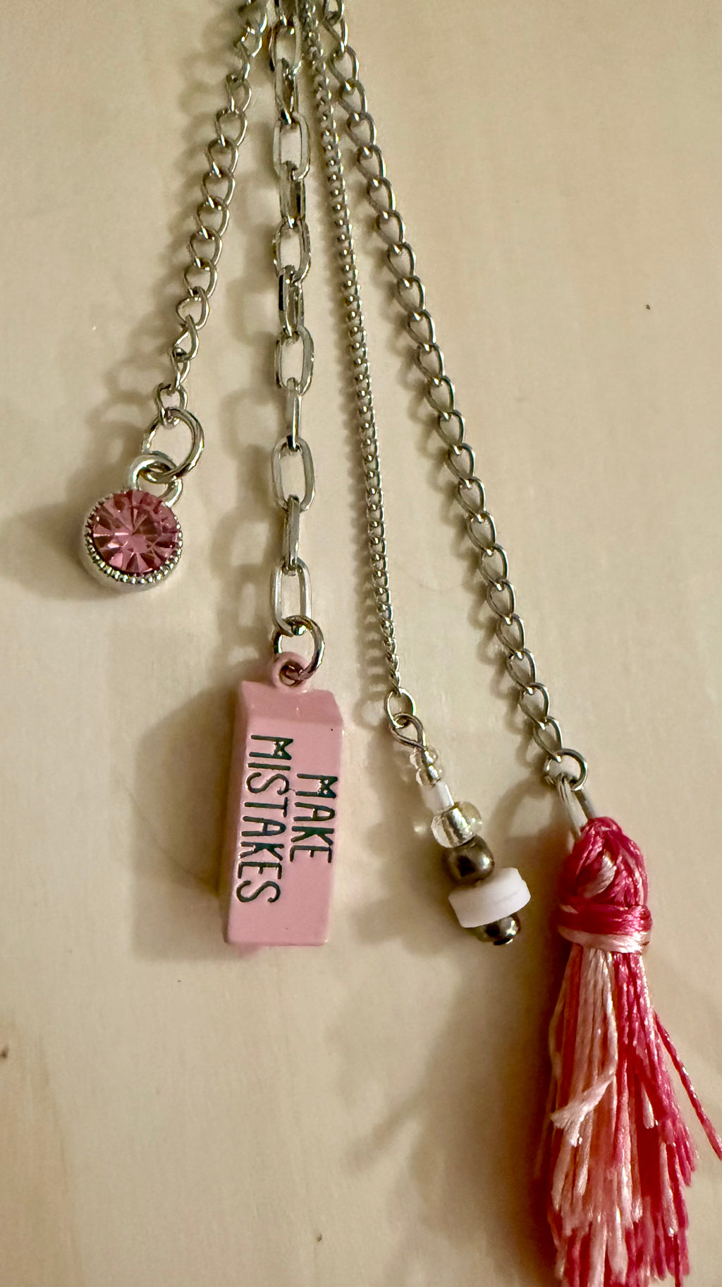 Make Mistakes Key Chain or Bag Charm