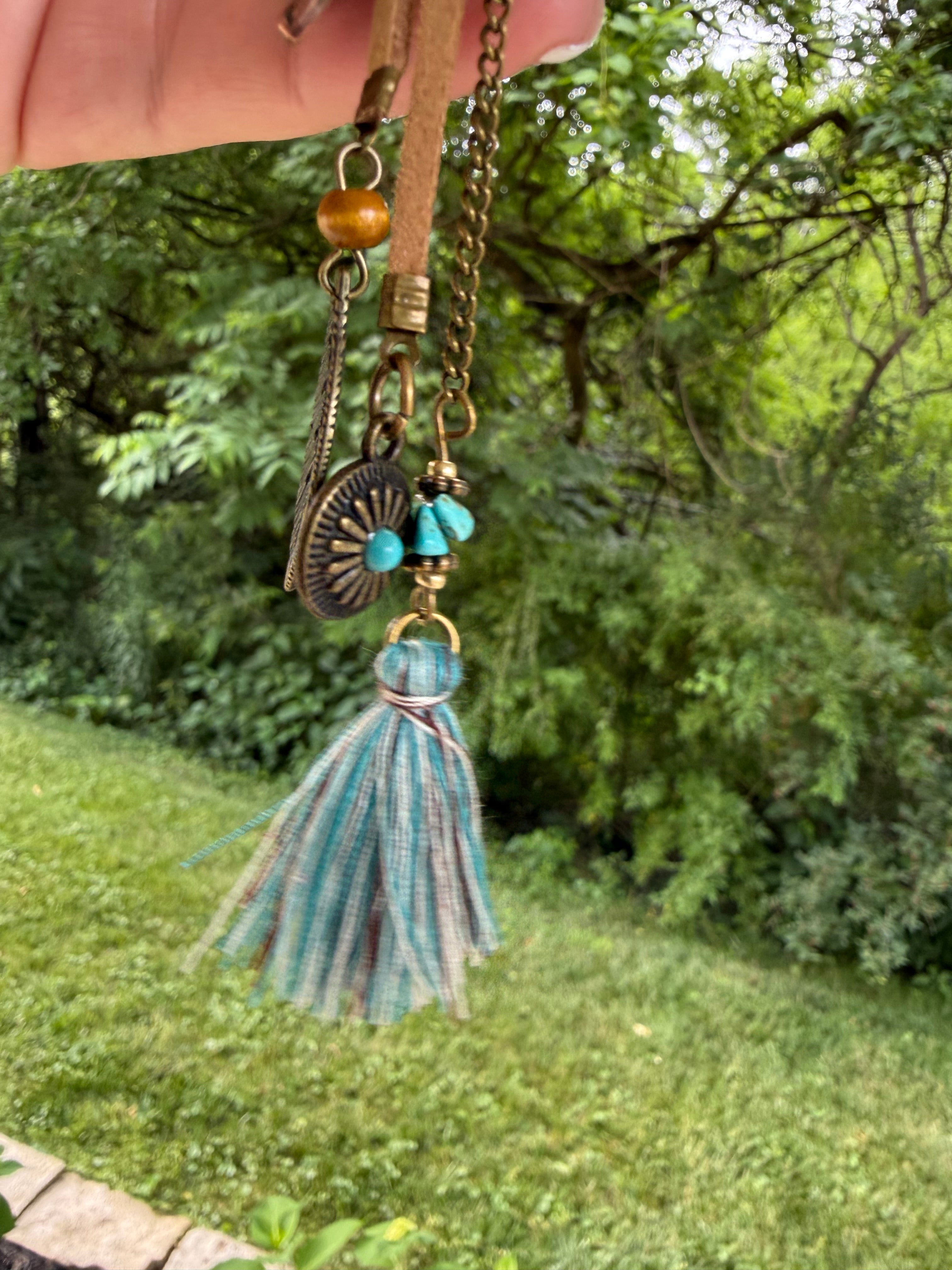 Feather, Tassel Bag Charm