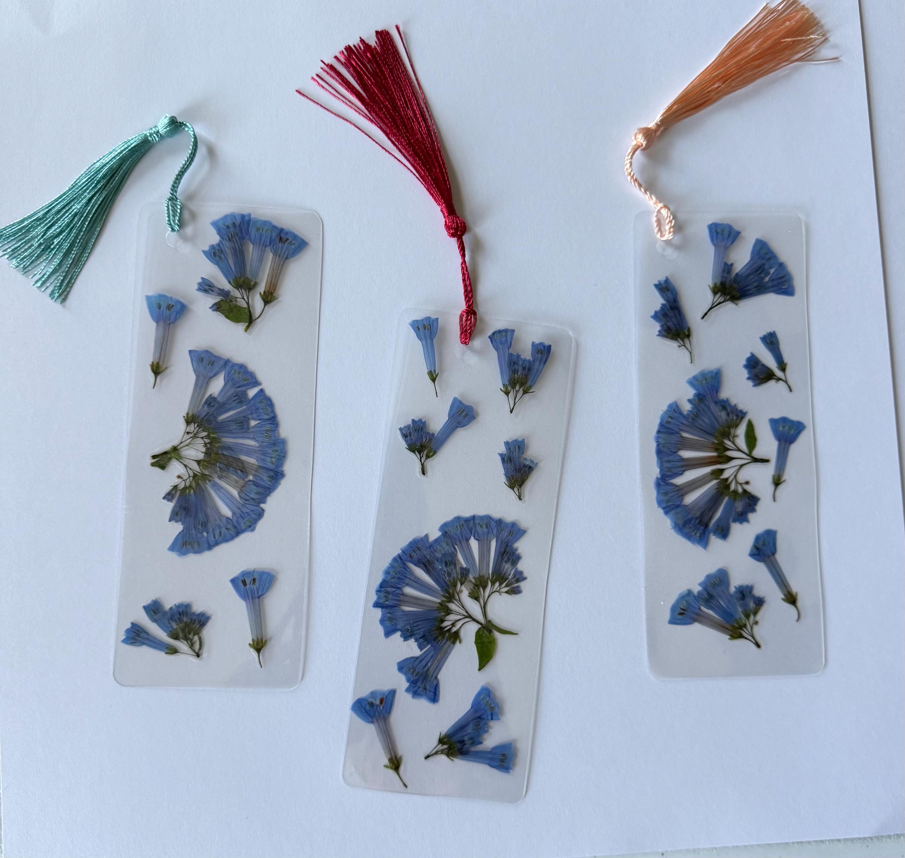 Flower Bookmarks - Blue Bell Pressed Flowers