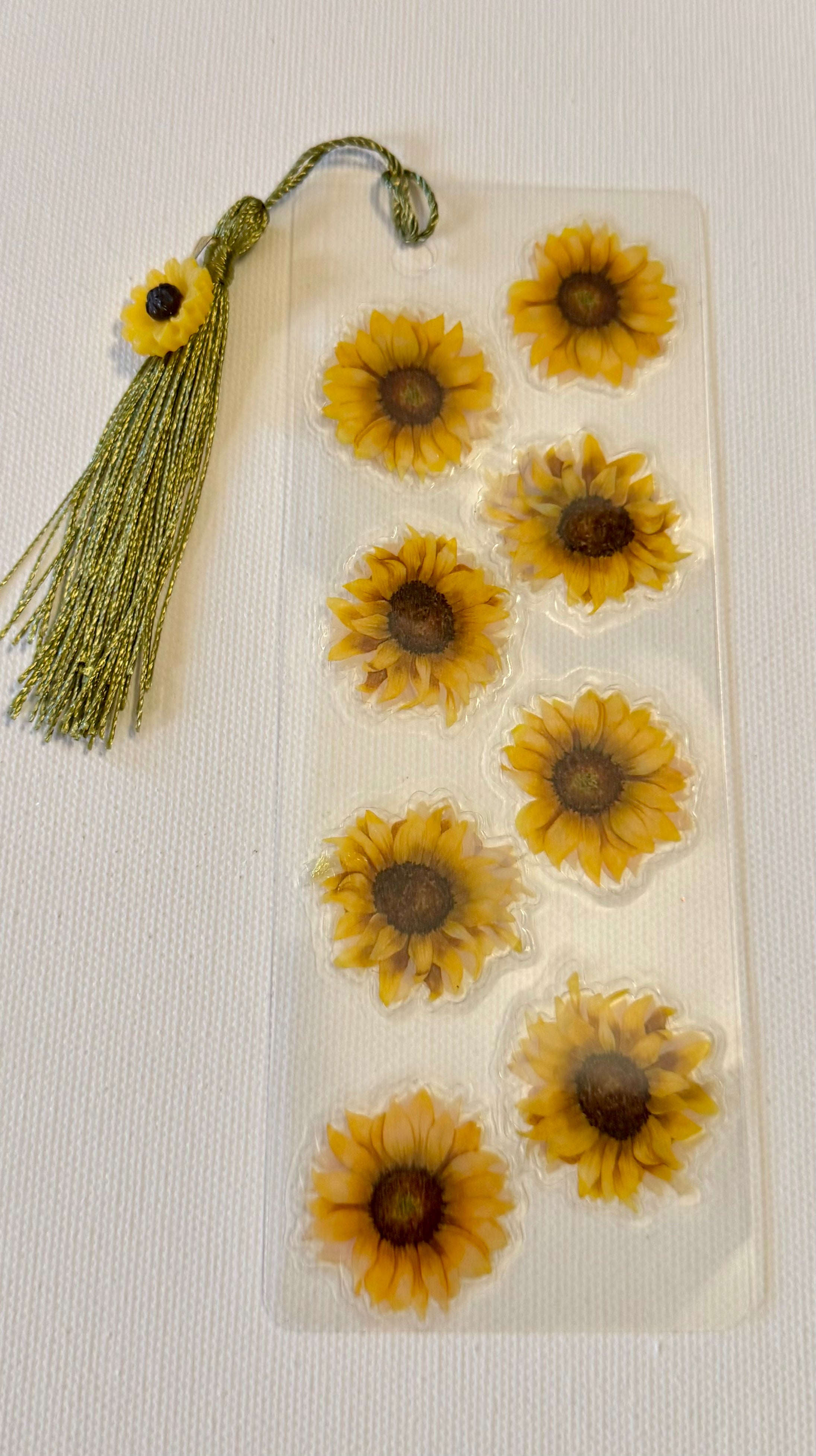 Sunflower Lovers Bookmark w/ Sunflower Charm Tassel