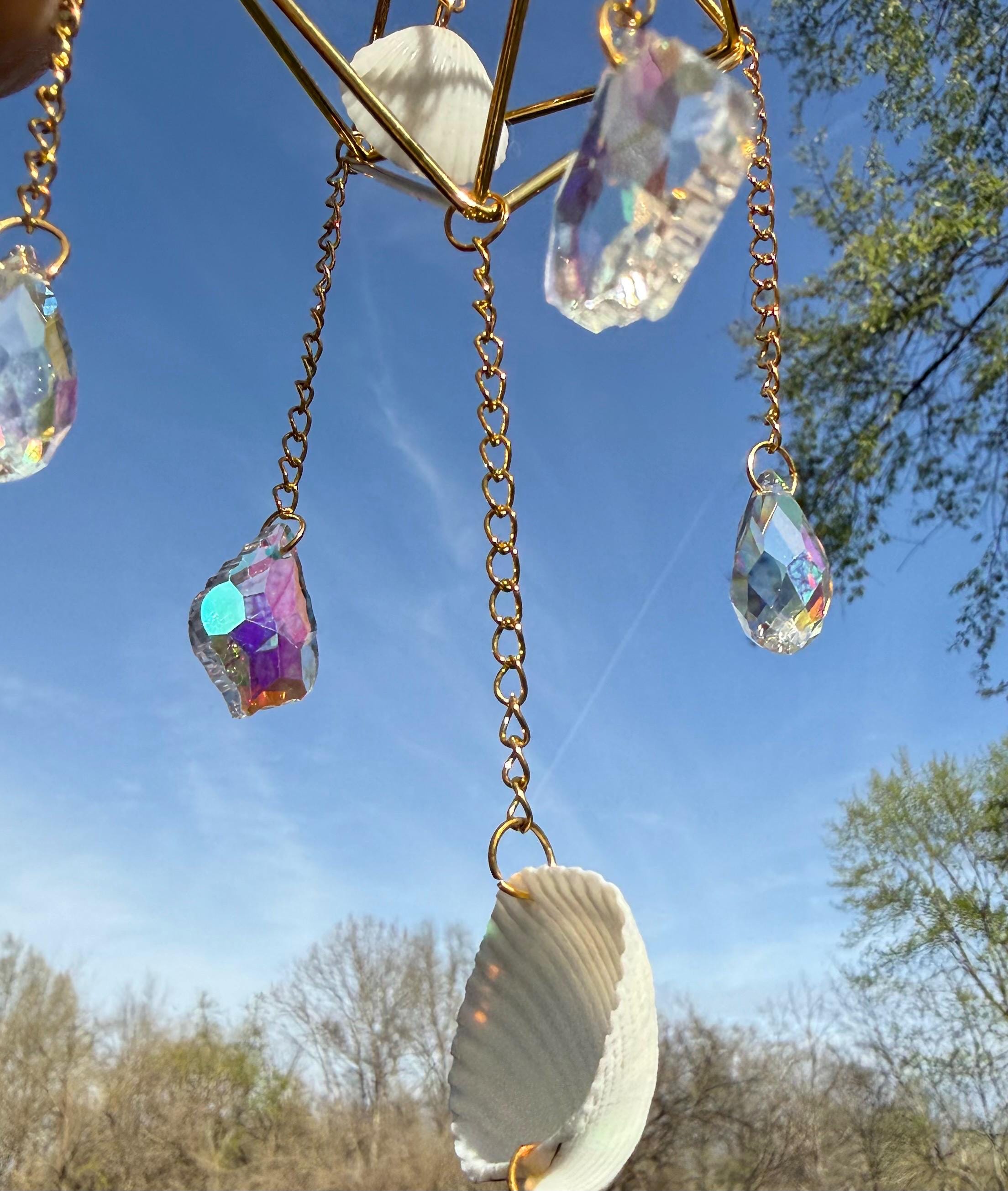 Scallop Shells, Suncatcher Providing Endless Rainbows