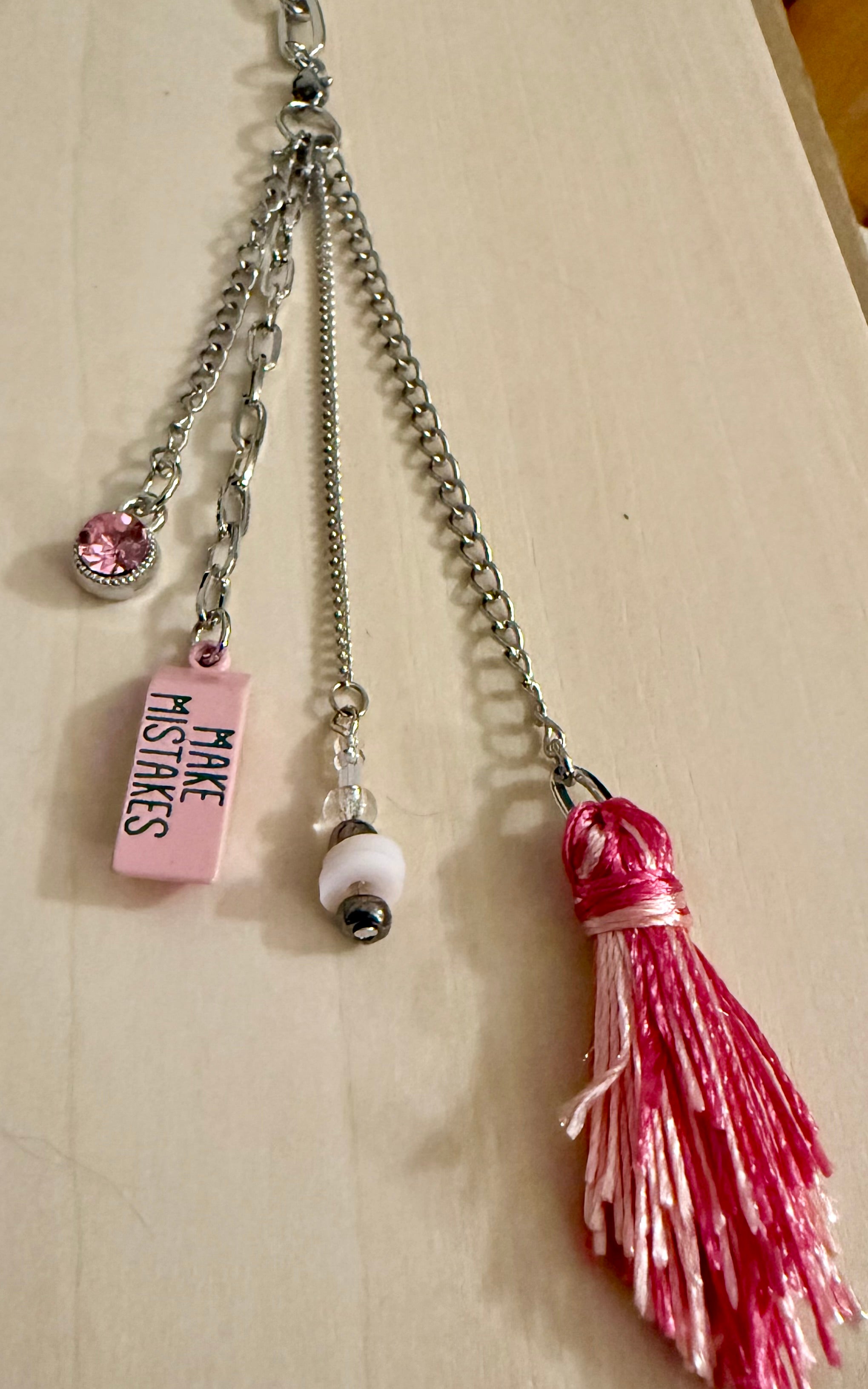 Make Mistakes Key Chain or Bag Charm