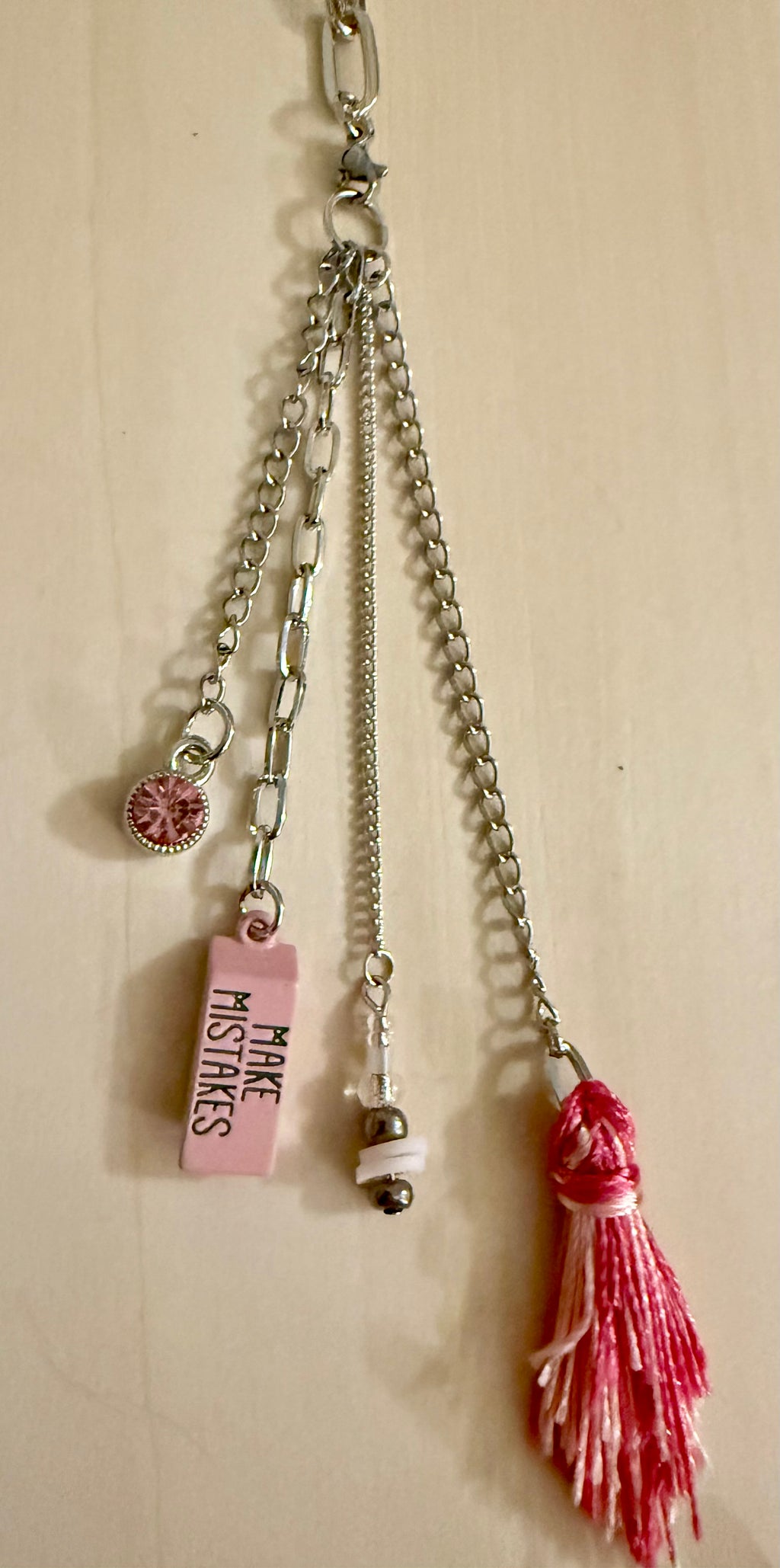 Make Mistakes Key Chain or Bag Charm