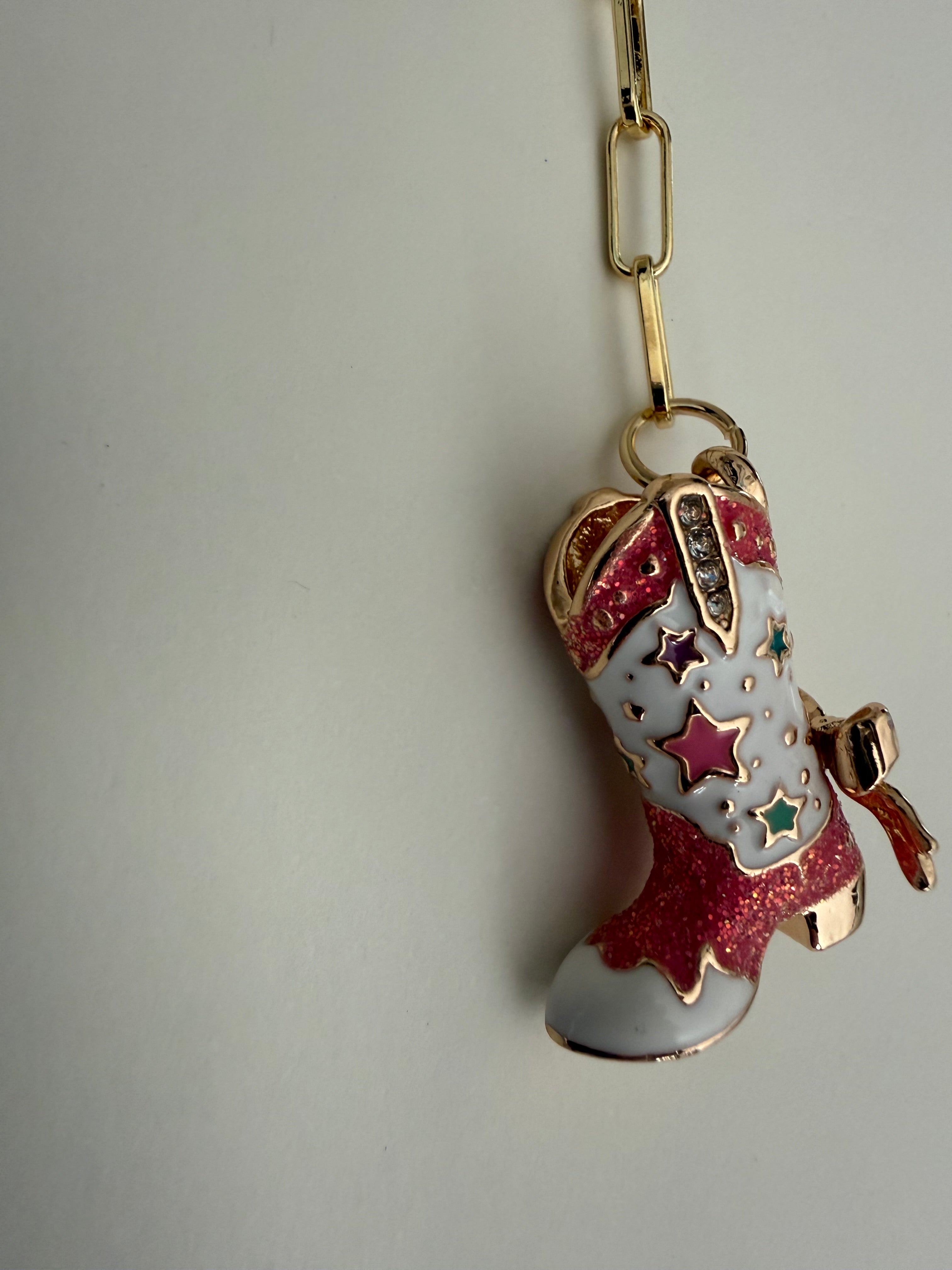 Cowgirl Boot ~ Pink with Stars