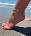 Pearl Bead, White Cord Bracelet/Anklet