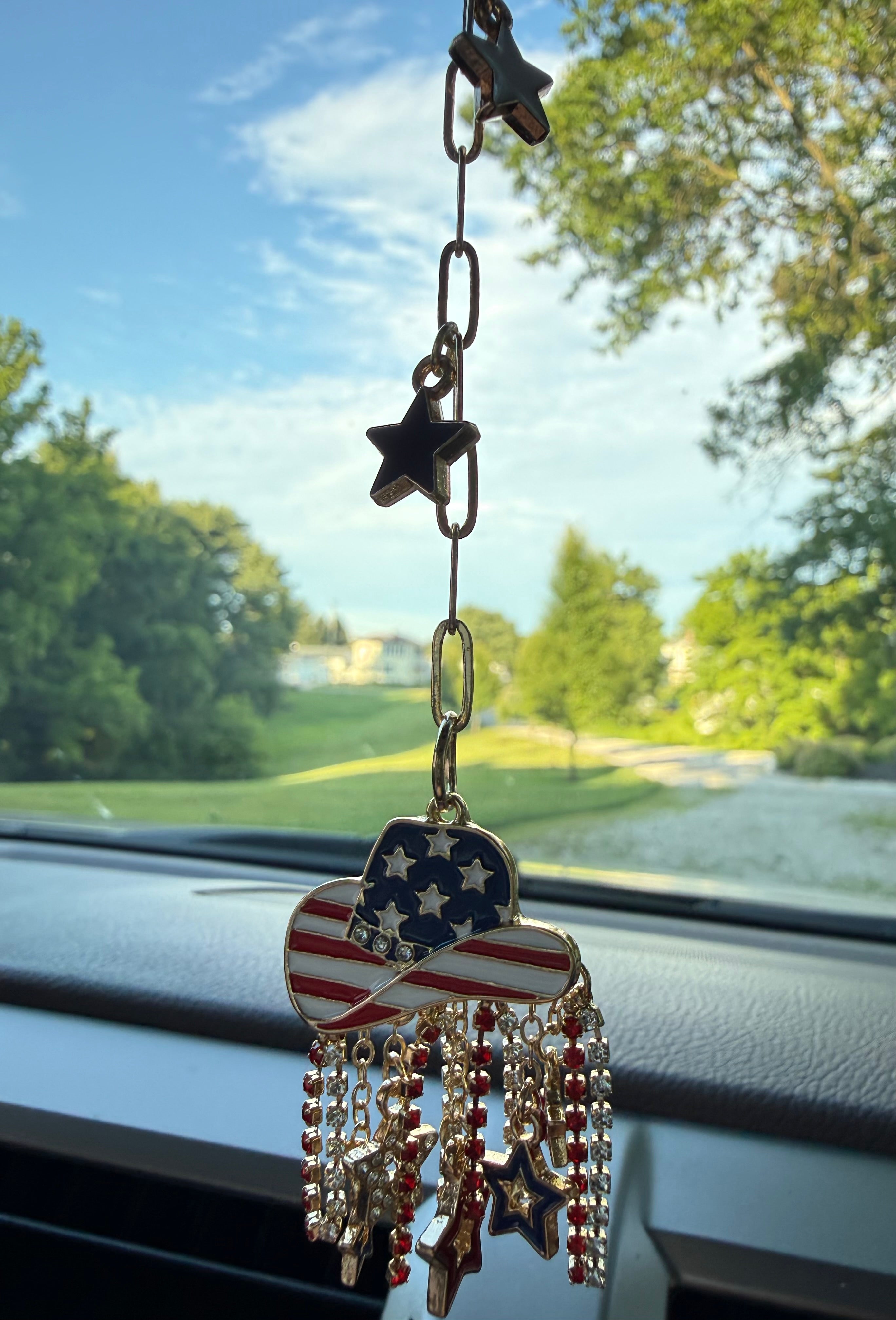 Cowboy Hat USA Car Charm