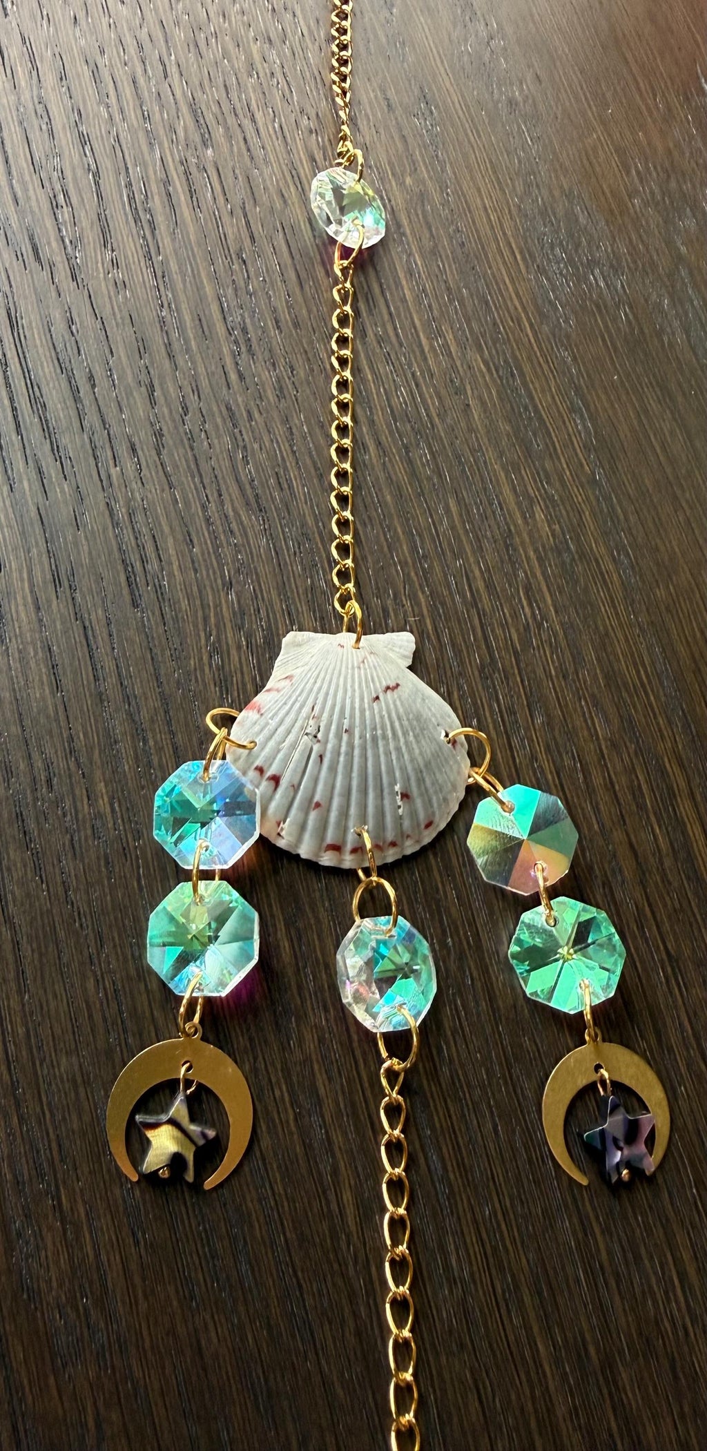 Stars Suncatcher with Scallop Shell
