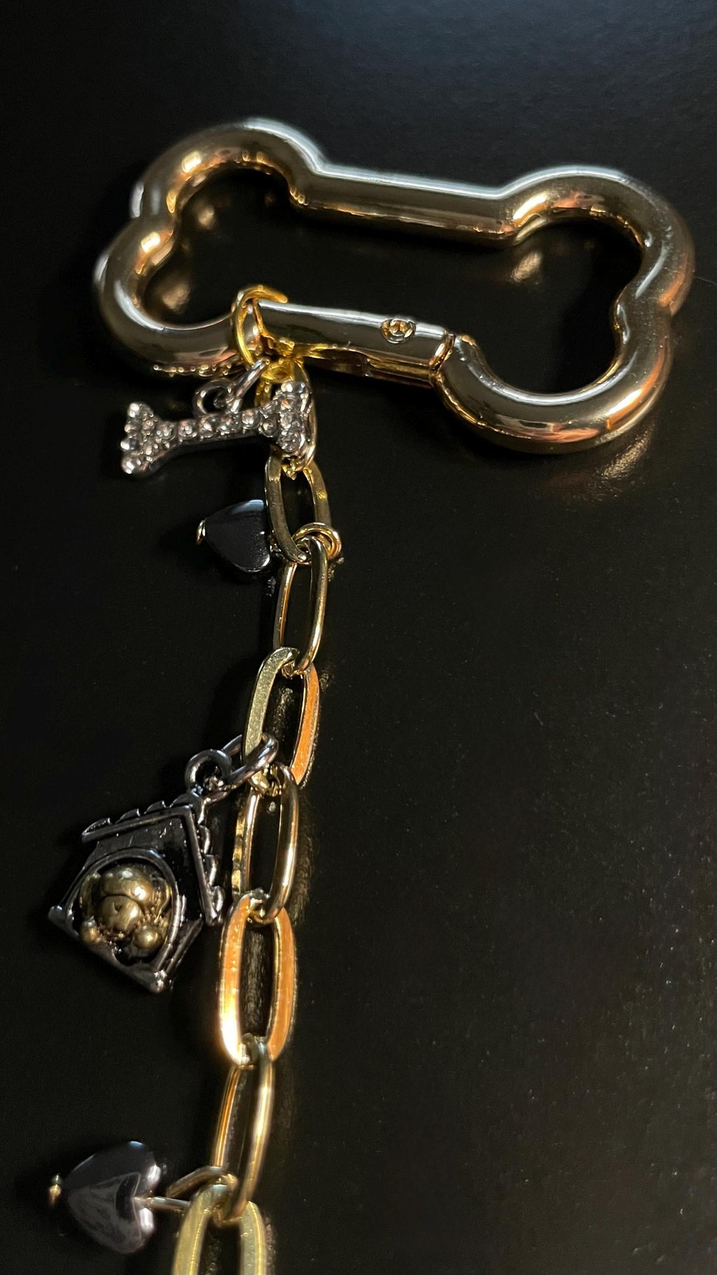 Best Friend Paw Print, Key Chain with Crystal Dog Bone