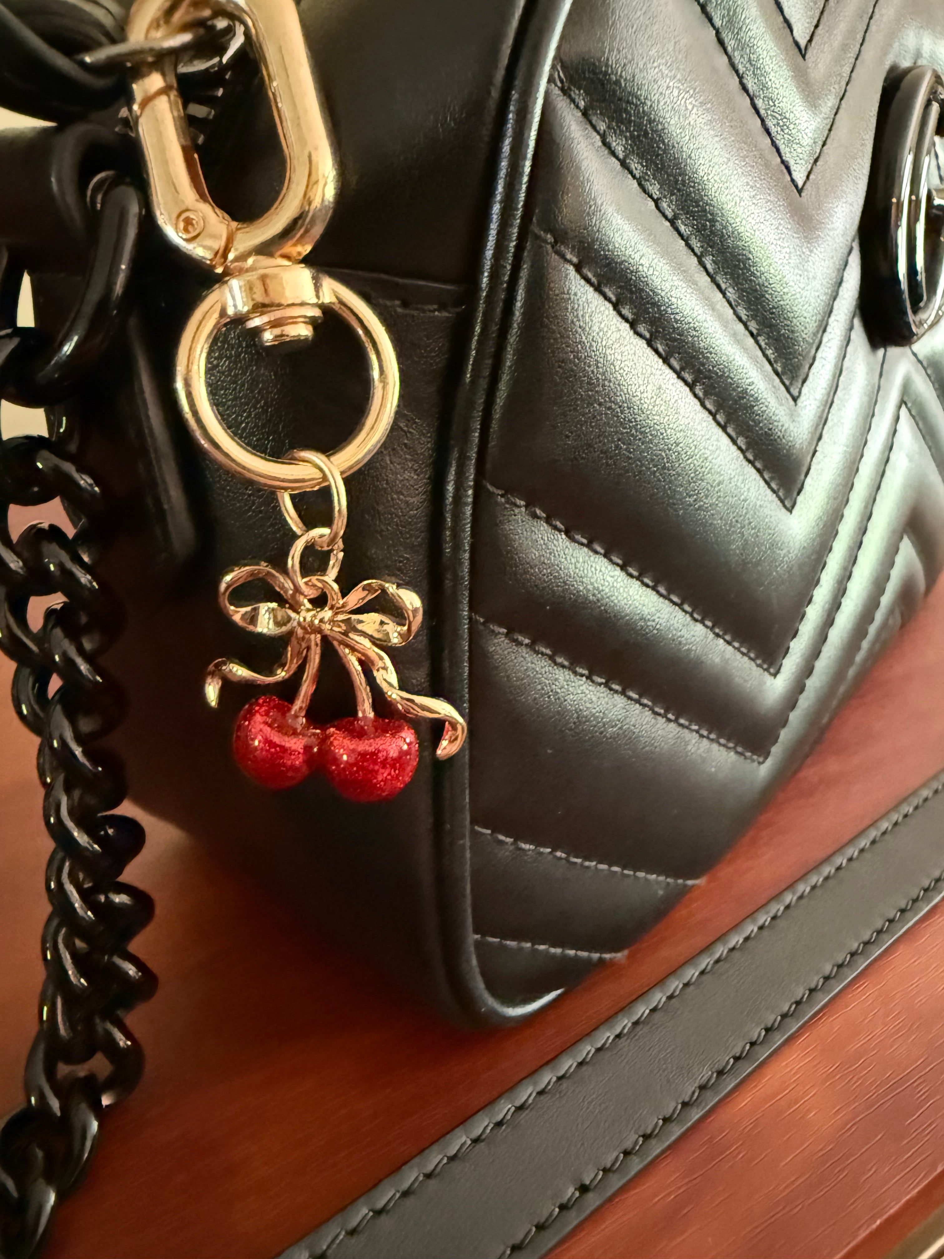 Cherry Keychain or Bag Charm