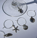 Silver Ocean Wine Glass Charms (Set of 5)