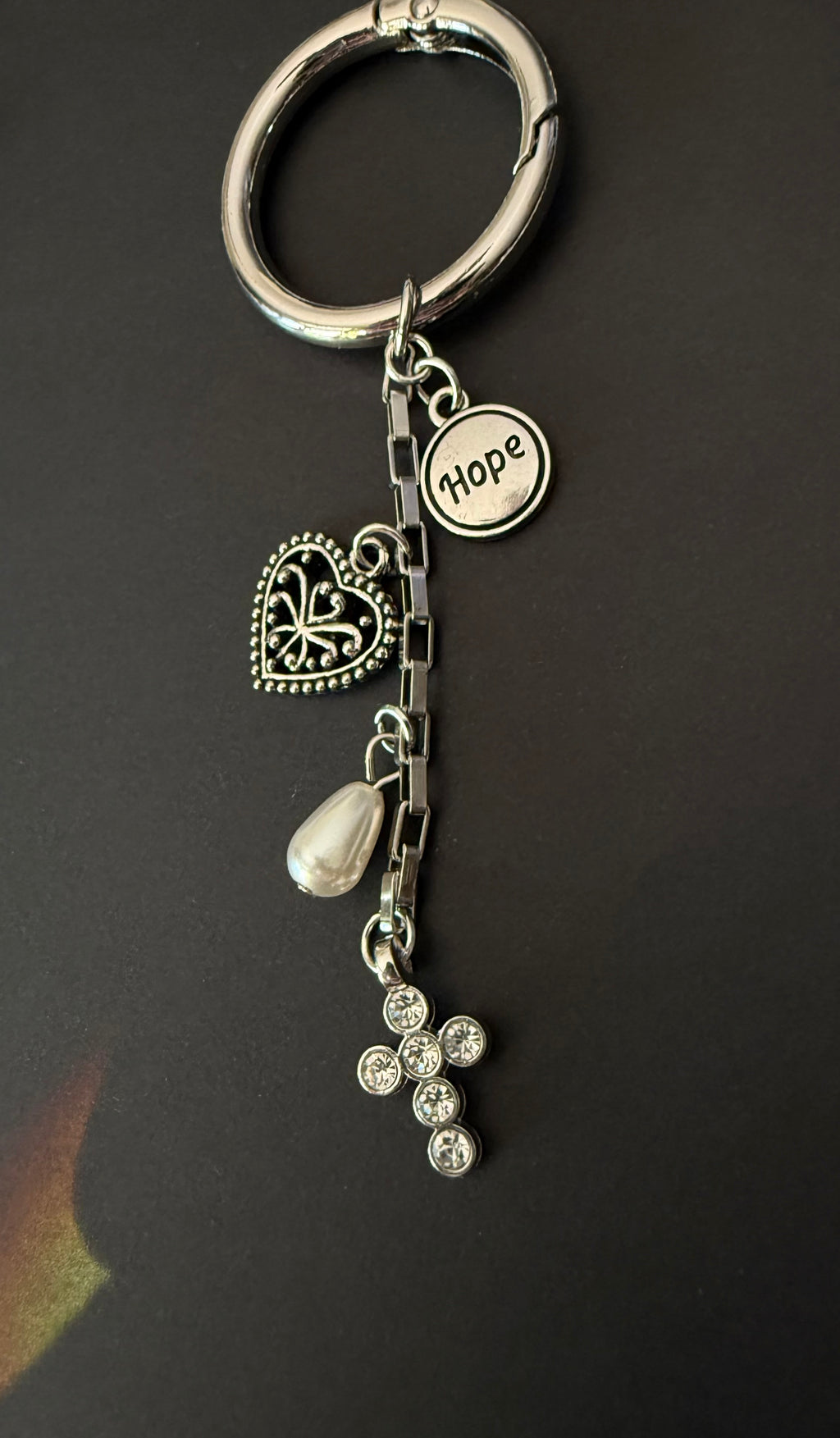 Hope Cross Keychain