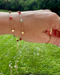 Multi-Color, Gold Star Bracelet