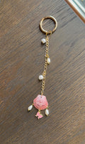 Authentic Scallop Shell,  Bag Charm or Keychain – Pink Bow & Pearl Accessories