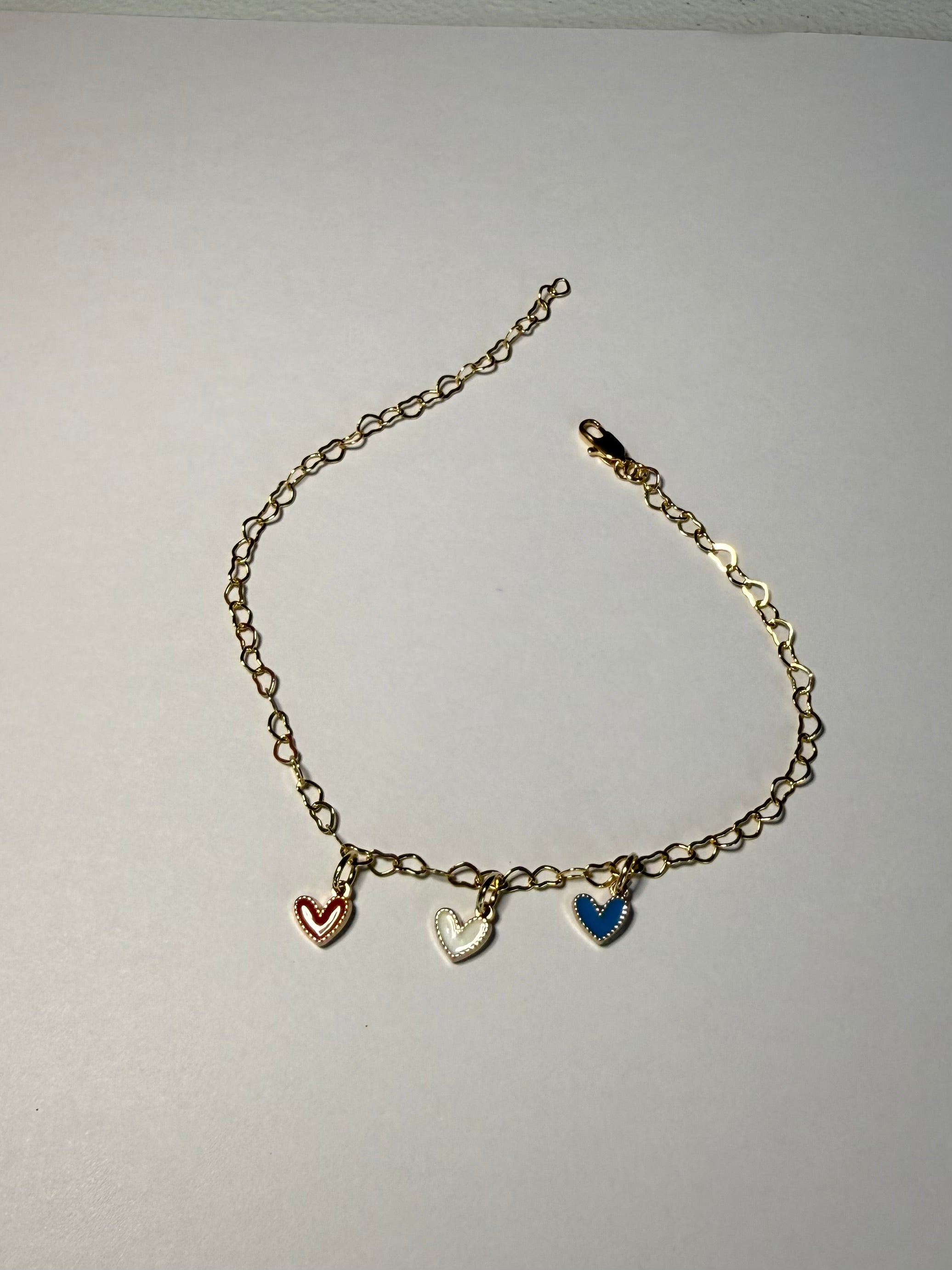 Red, White & Blue Anklet (matching keychain available)