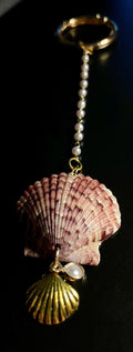 Pearl Linked Chain - Authentic Scallop Shell, Bag Charm or Key Chain