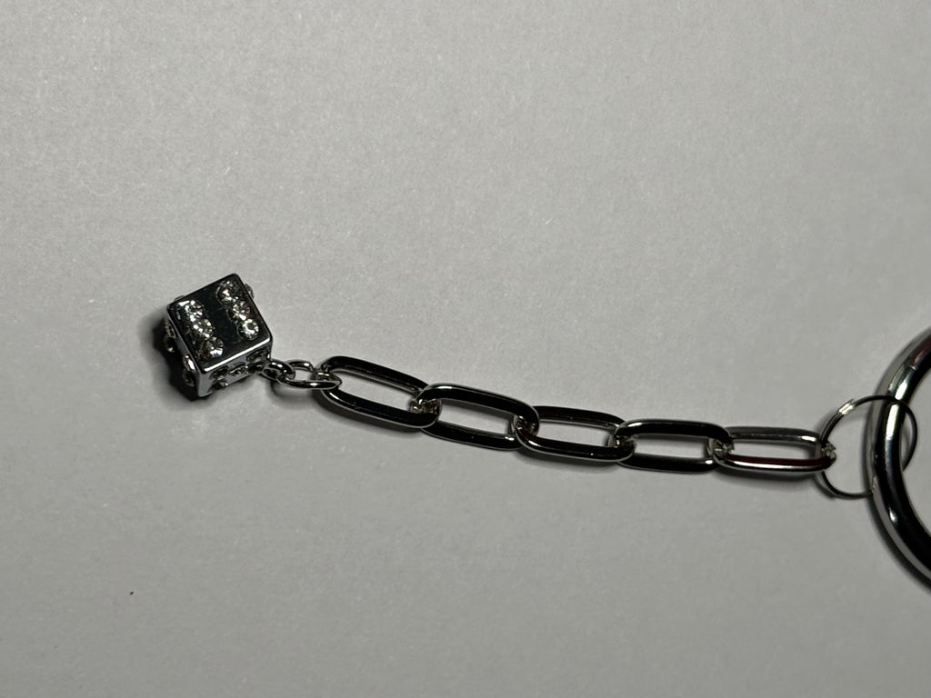 Rhinestone Dice Keychain