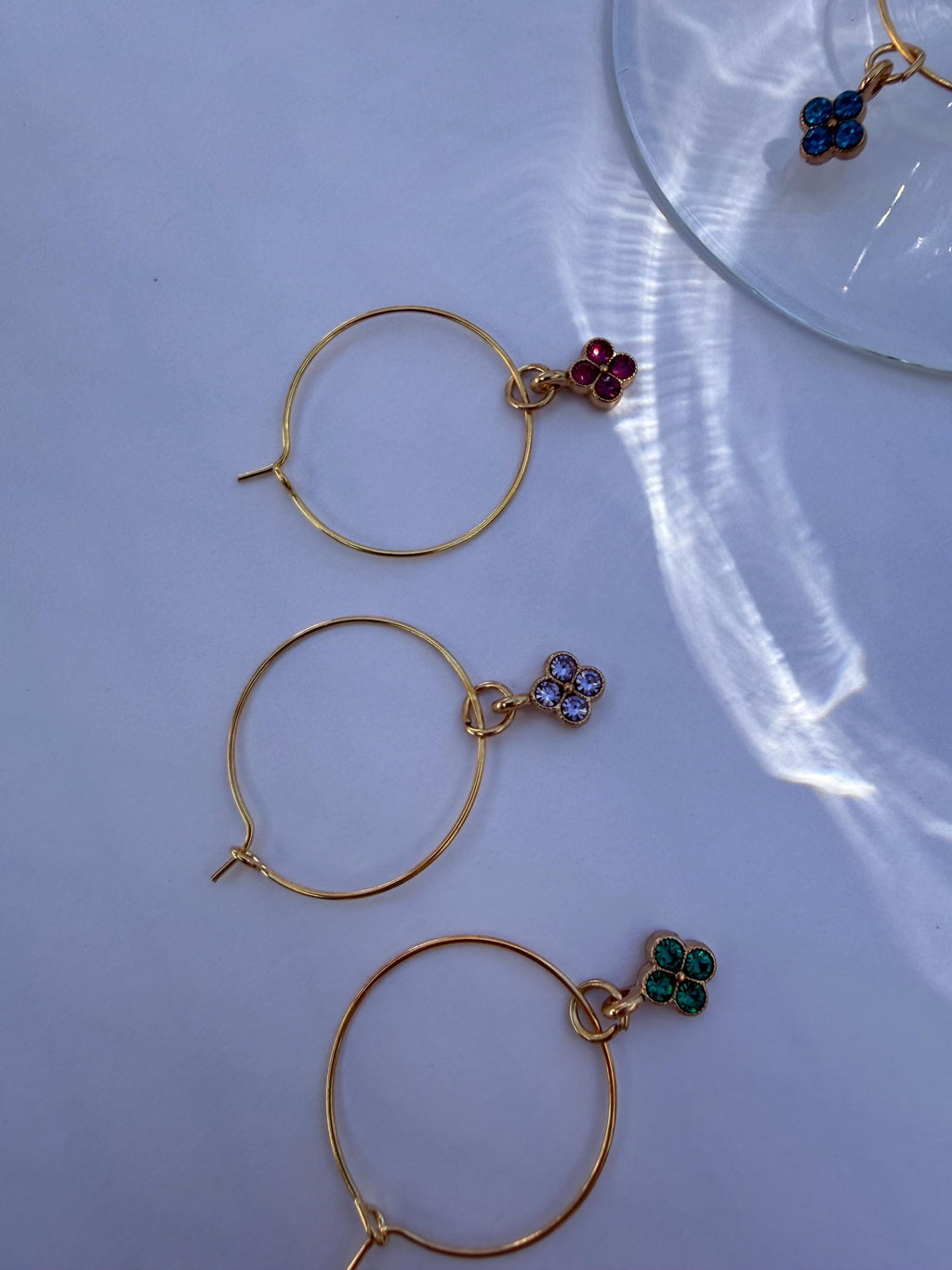 Flower Wine Glass Charms (Set of 4)