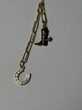 Cowboy Boot with Spur & Horseshoe Keychain