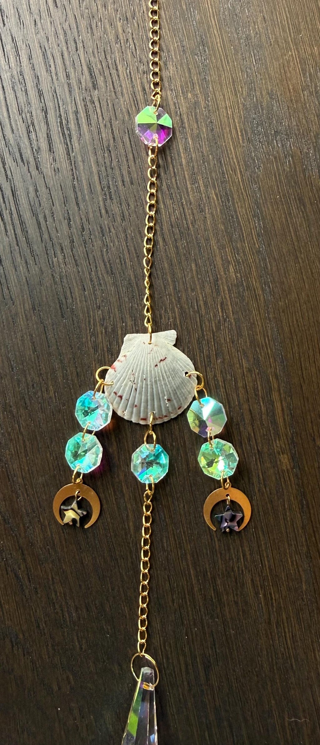 Stars Suncatcher with Scallop Shell