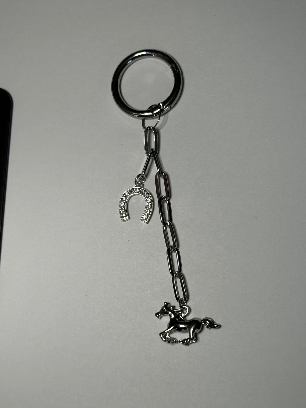 Horse & Horseshoe Keychain
