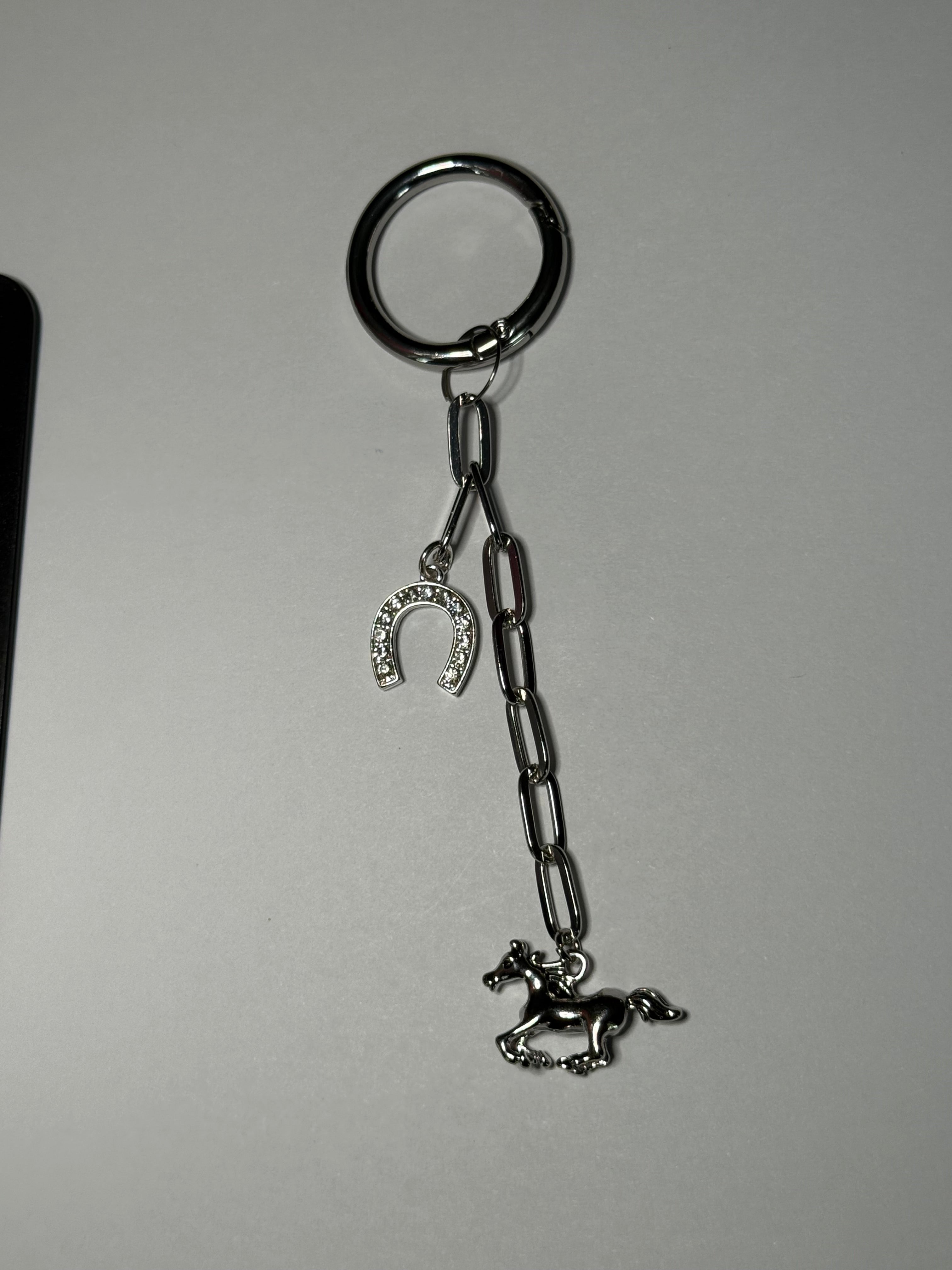 Horse & Horseshoe Keychain