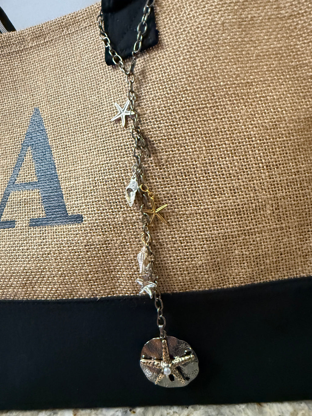 Sand Dollar Charm for Bag or Car