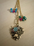 Highland Cow w Flower Crown Bag Charm