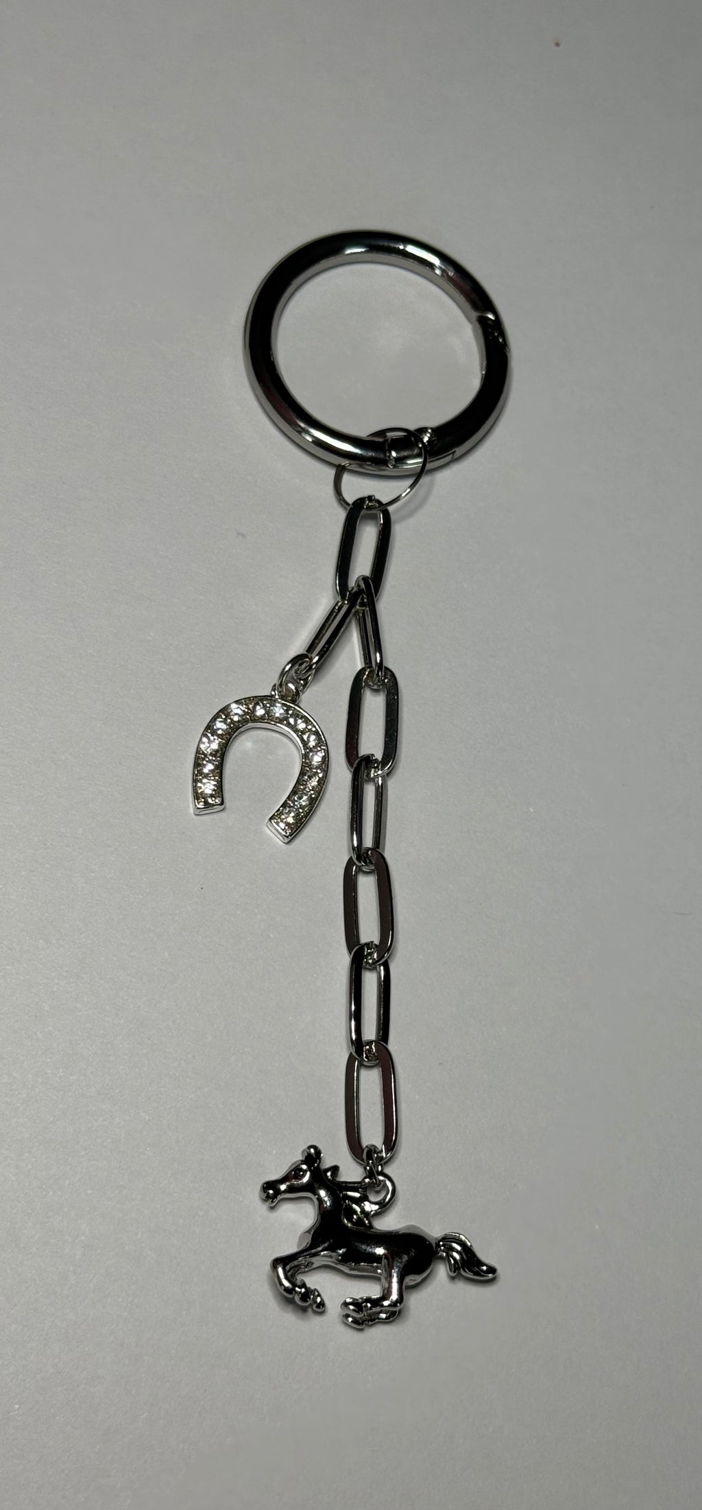 Horse & Horseshoe Keychain