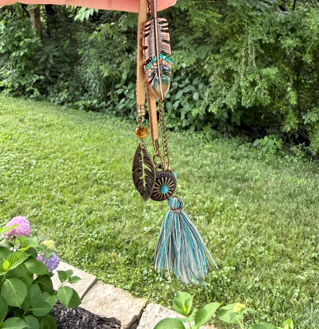 Feather, Tassel Bag Charm