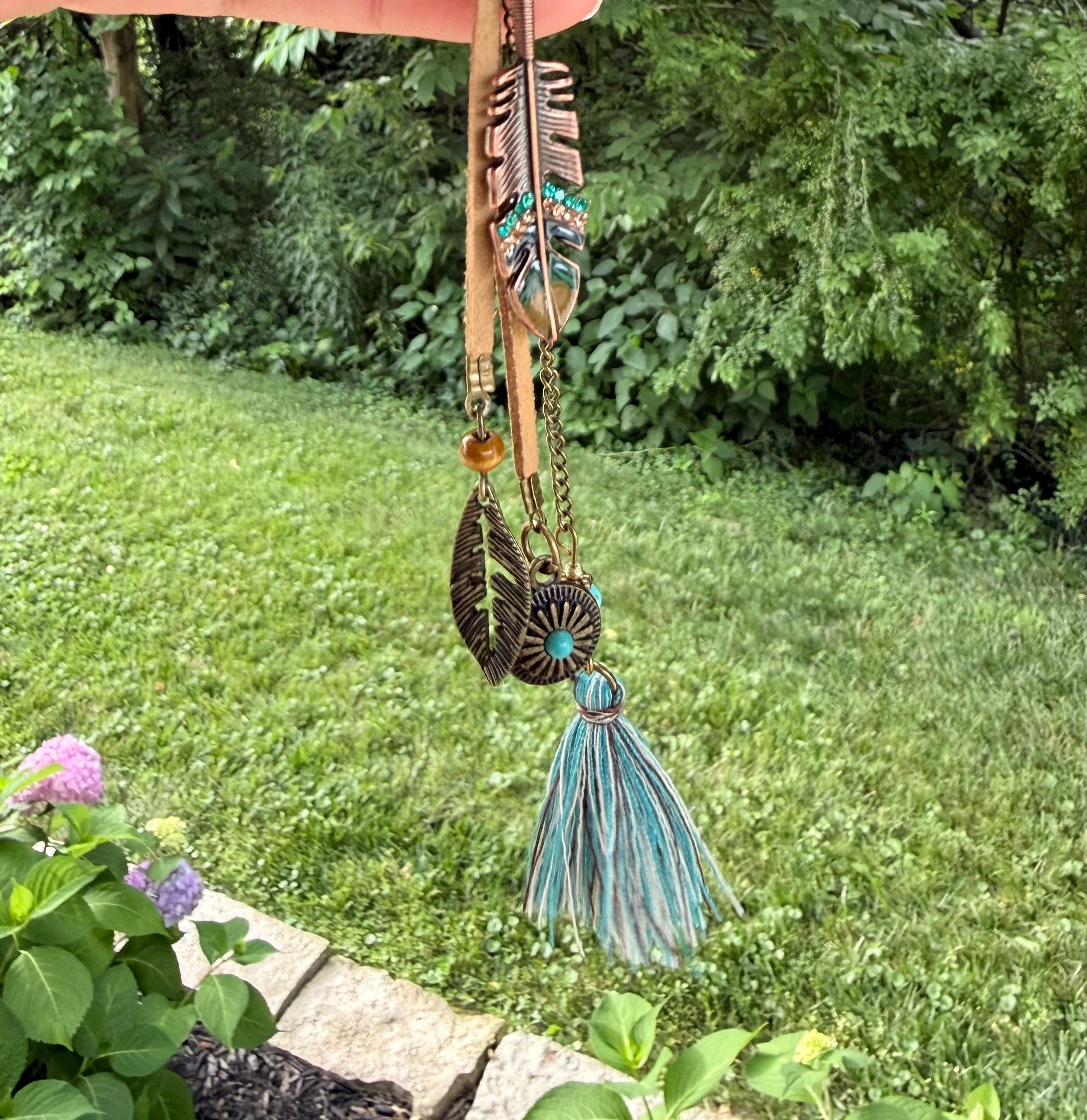 Feather, Tassel Bag Charm