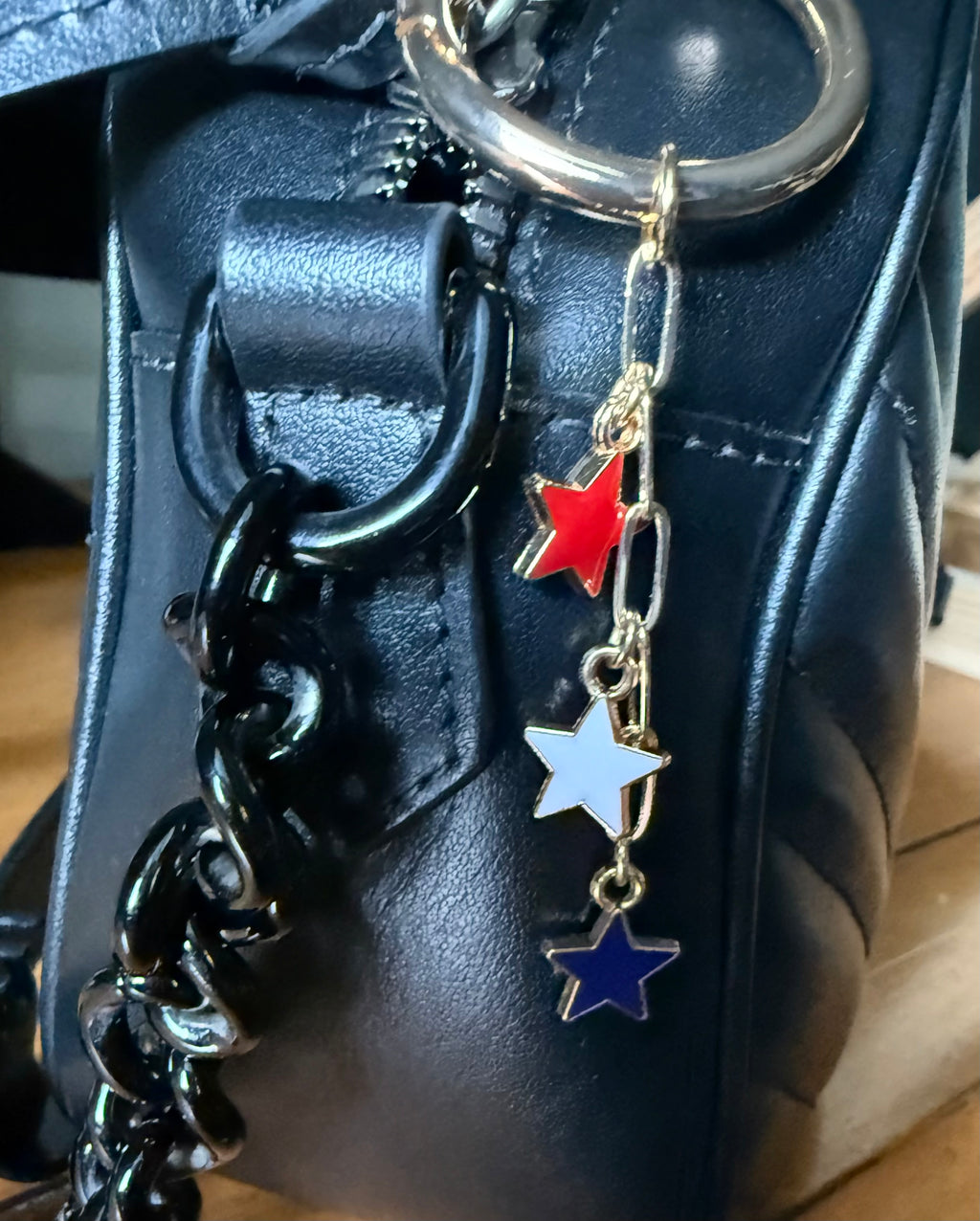 Red, White & Blue Stars ~ Bag Charm