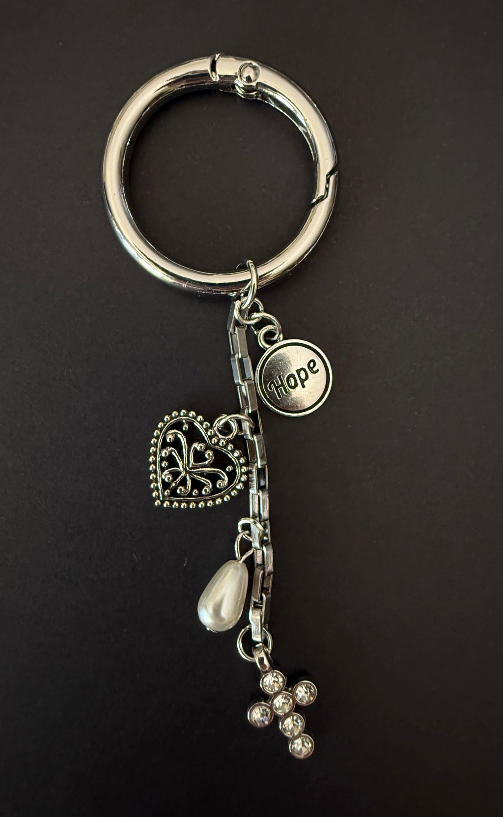 Hope Cross Keychain