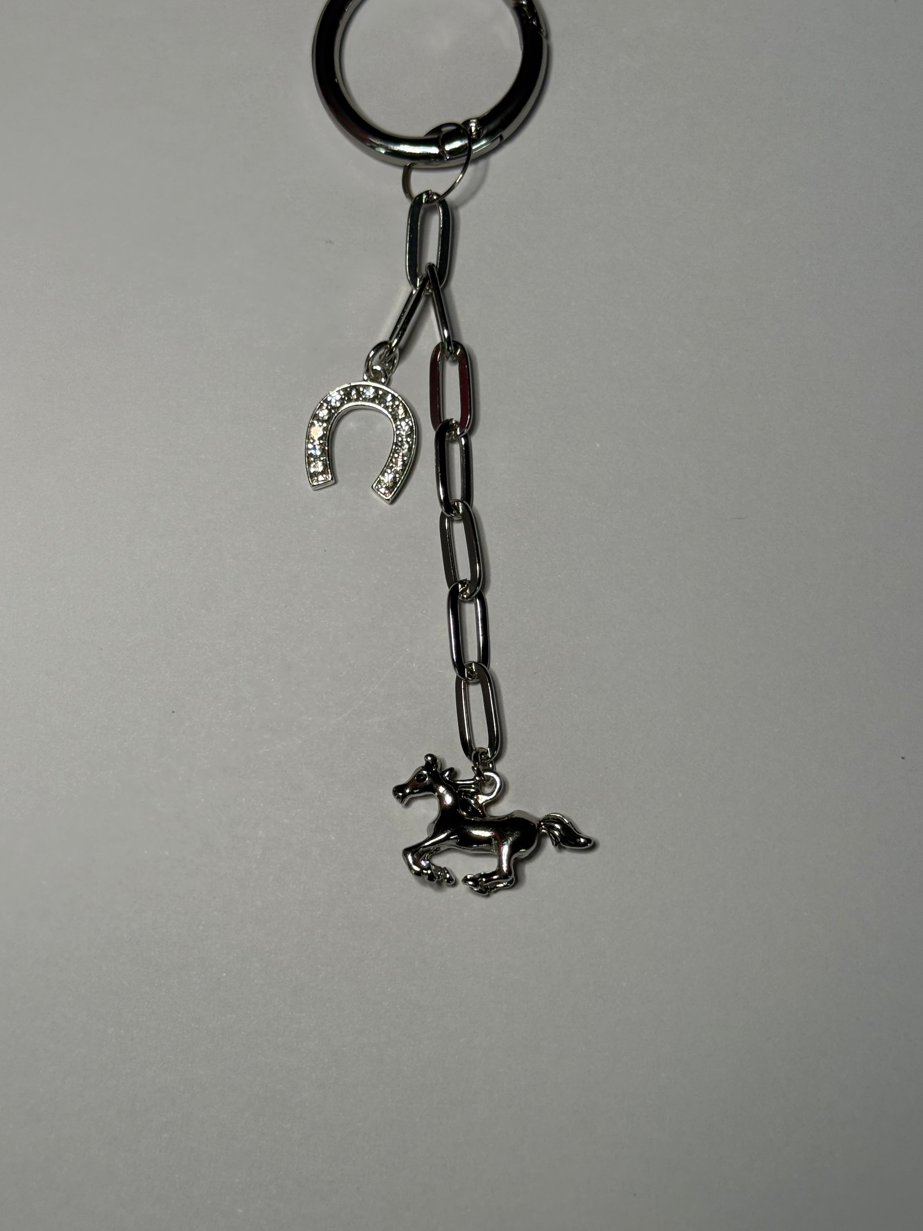 Horse & Horseshoe Keychain