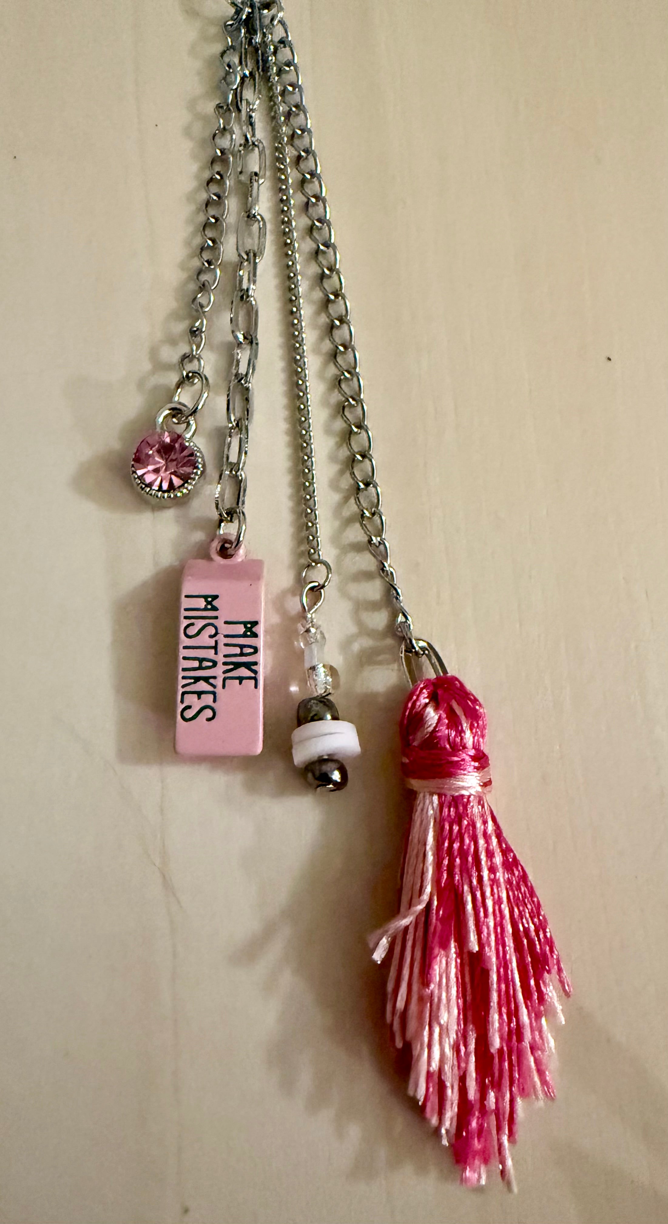 Make Mistakes Key Chain or Bag Charm
