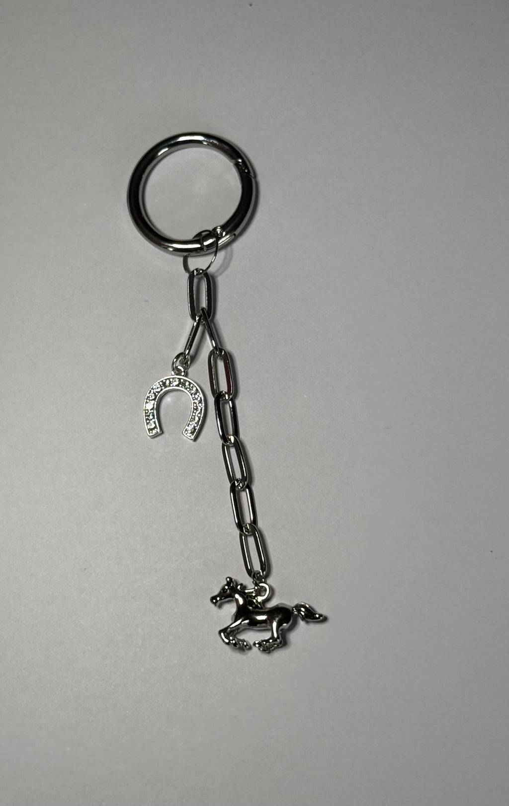 Horse & Horseshoe Keychain