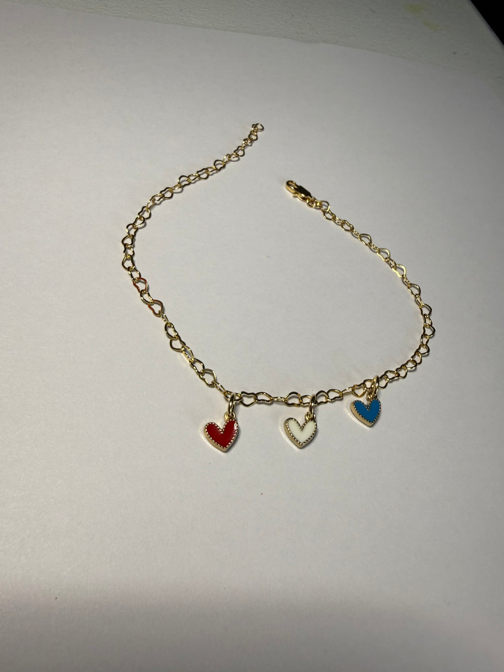 Red, White & Blue Anklet (matching keychain available)