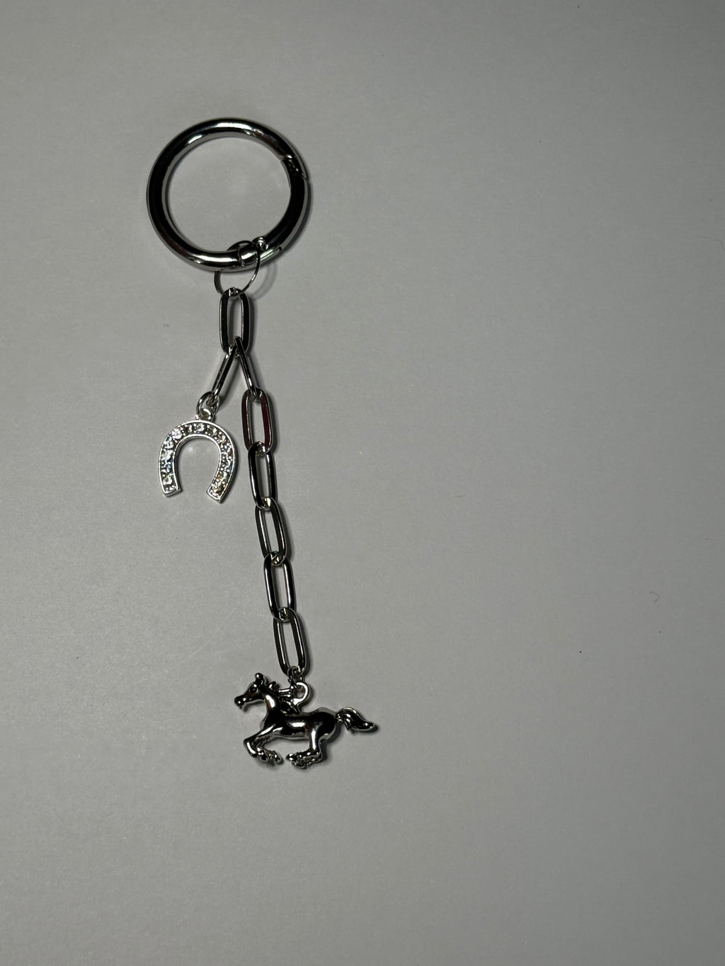 Horse & Horseshoe Keychain