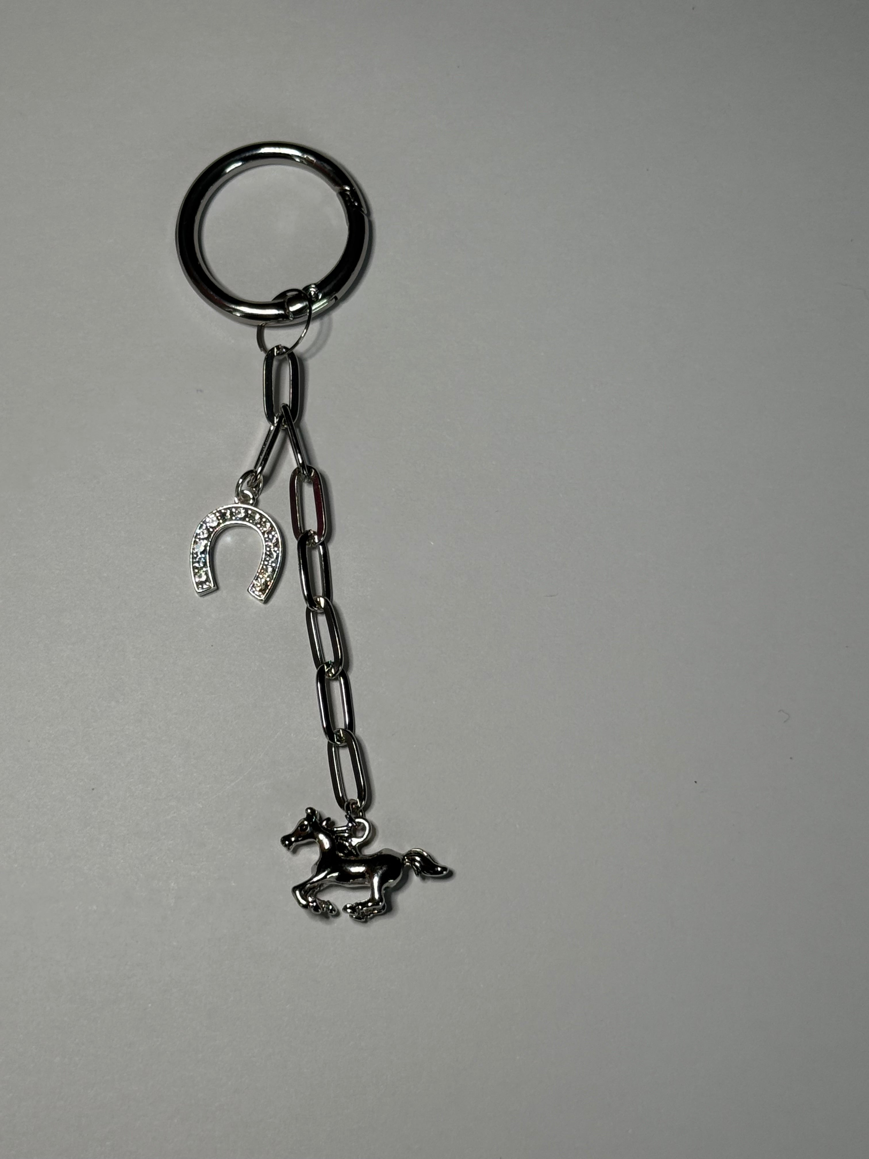 Horse & Horseshoe Keychain