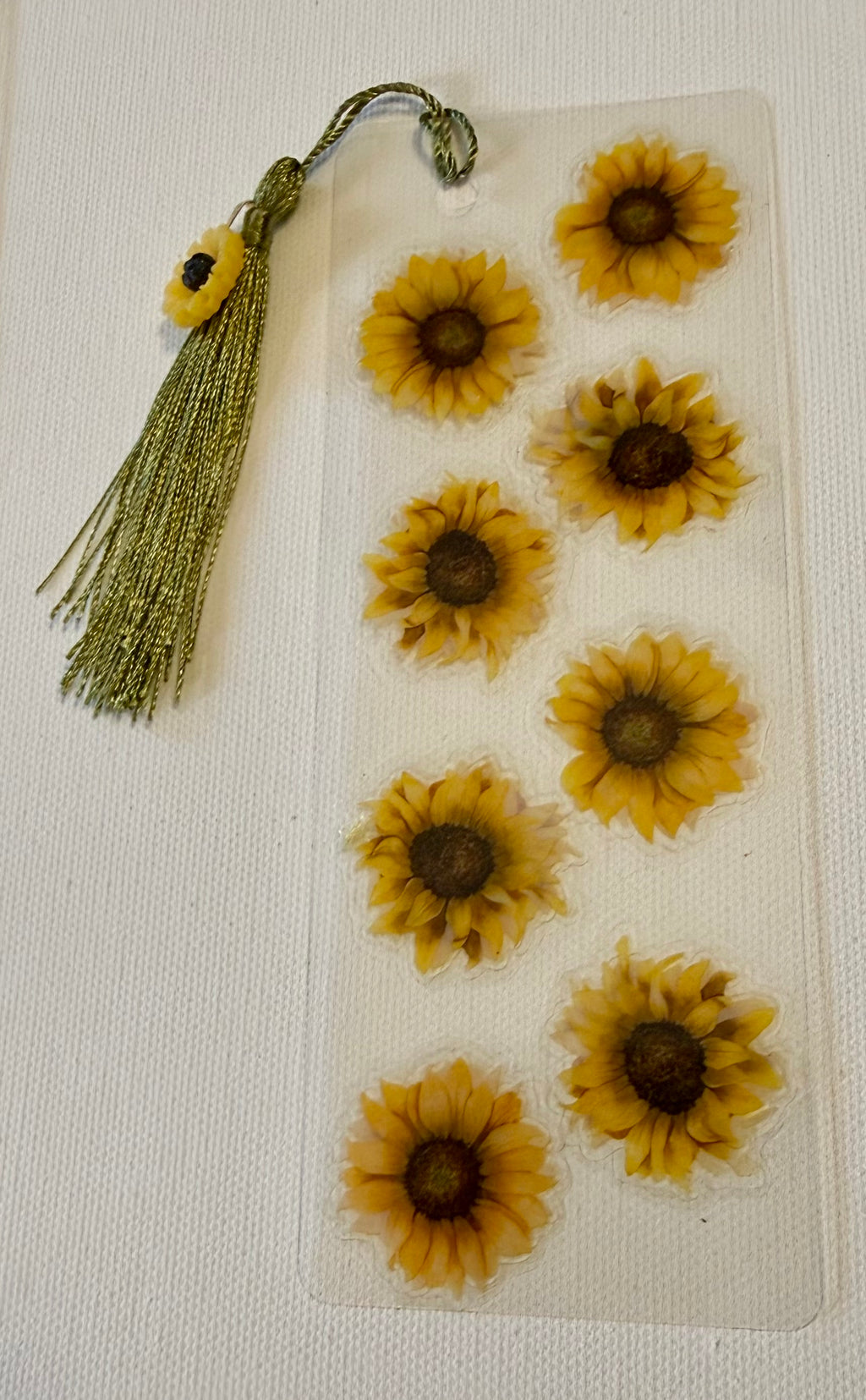 Sunflower Lovers Bookmark w/ Sunflower Charm Tassel