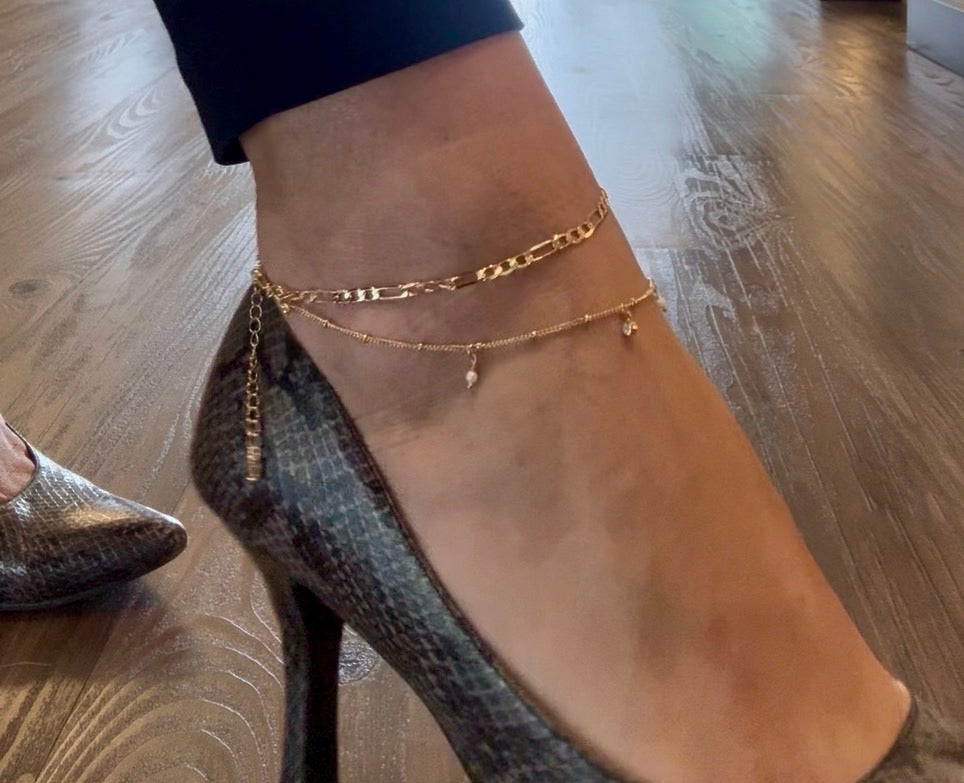 Double Layered Gold Anklet
